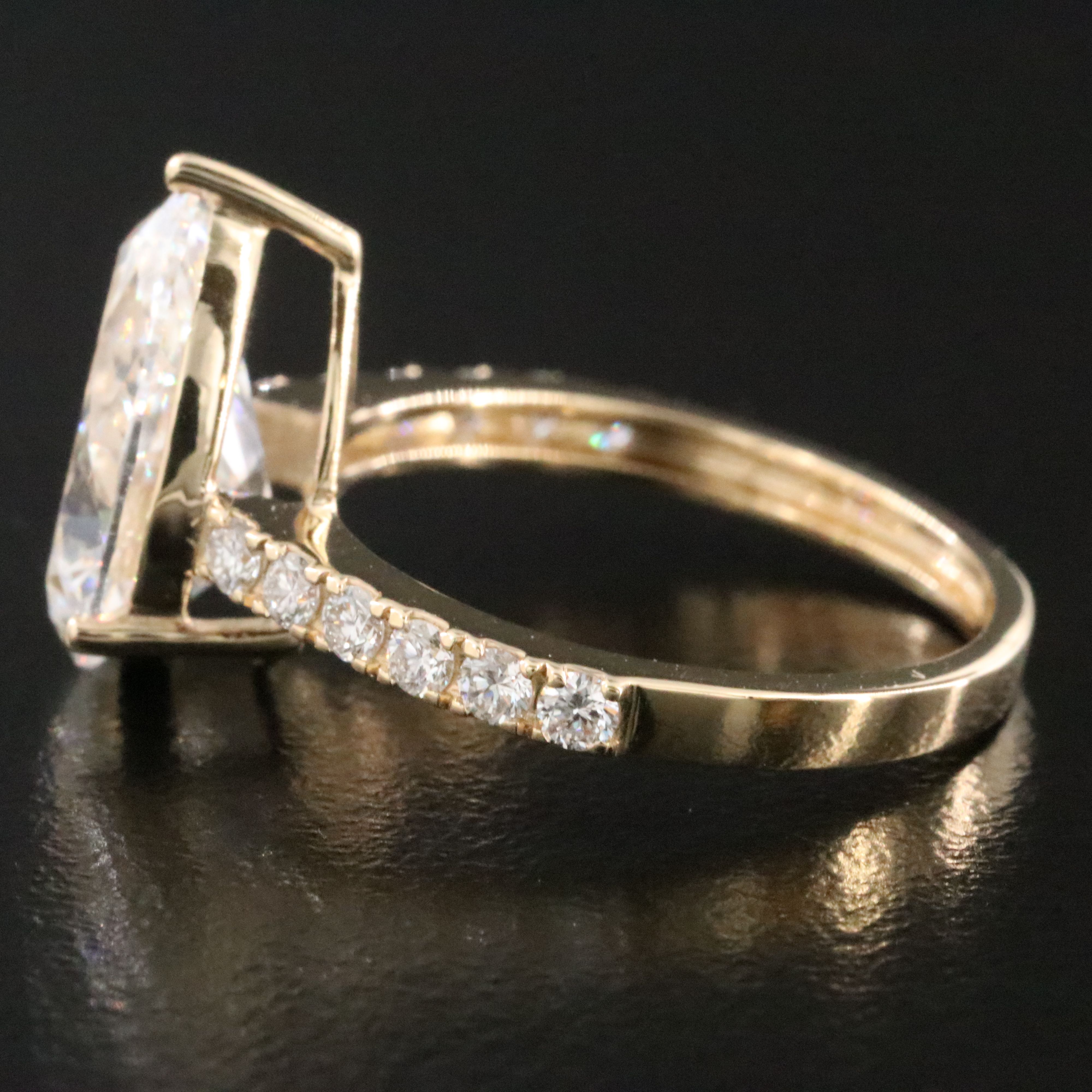 14K 3.35 CTW Lab Grown Diamond Ring with IGI Report