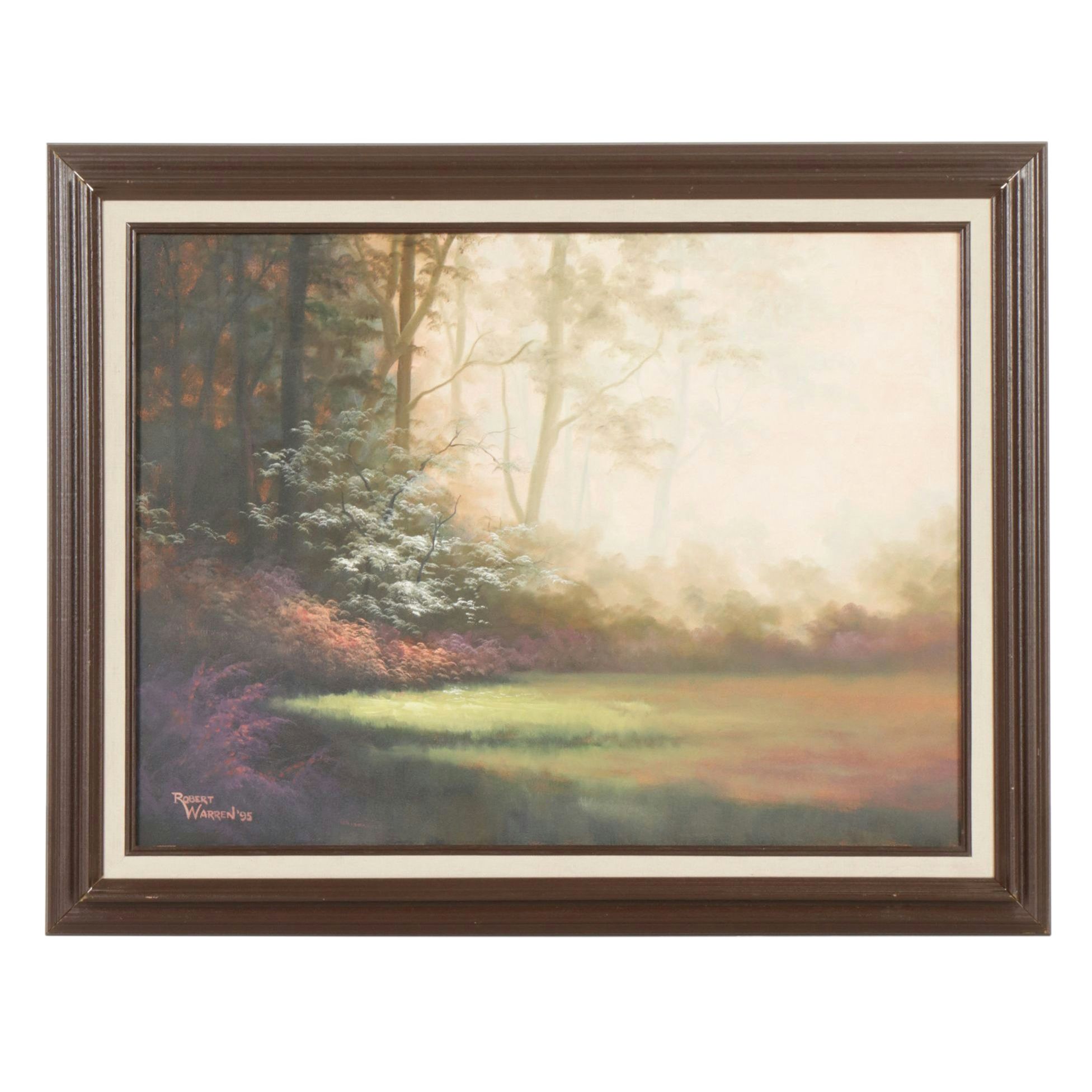 Robert Warren "Spring Solitude" Oil on Canvas Painting, 1995