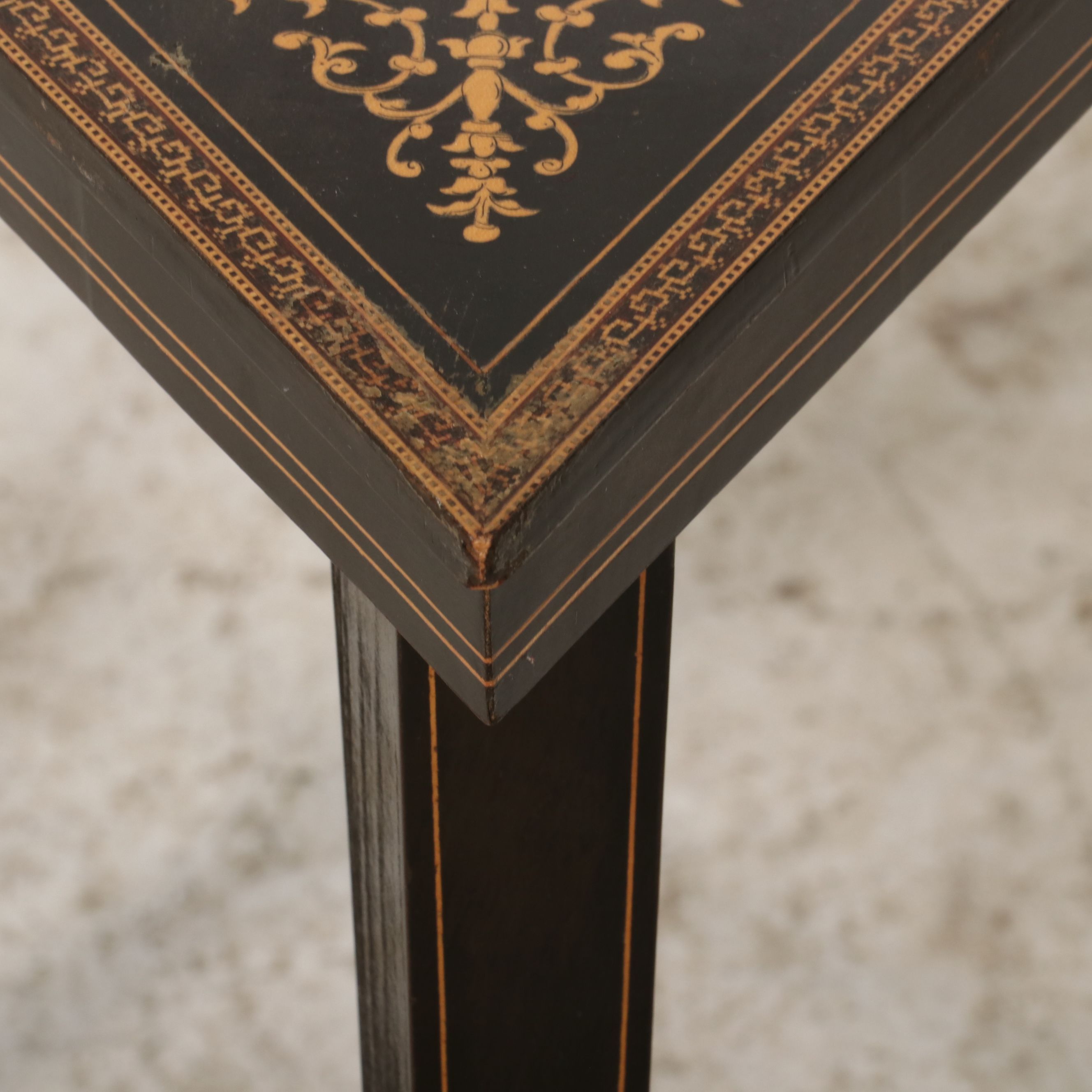 Set of Six Italian Neoclassical Style Inlaid Mahogany Occasional Tables