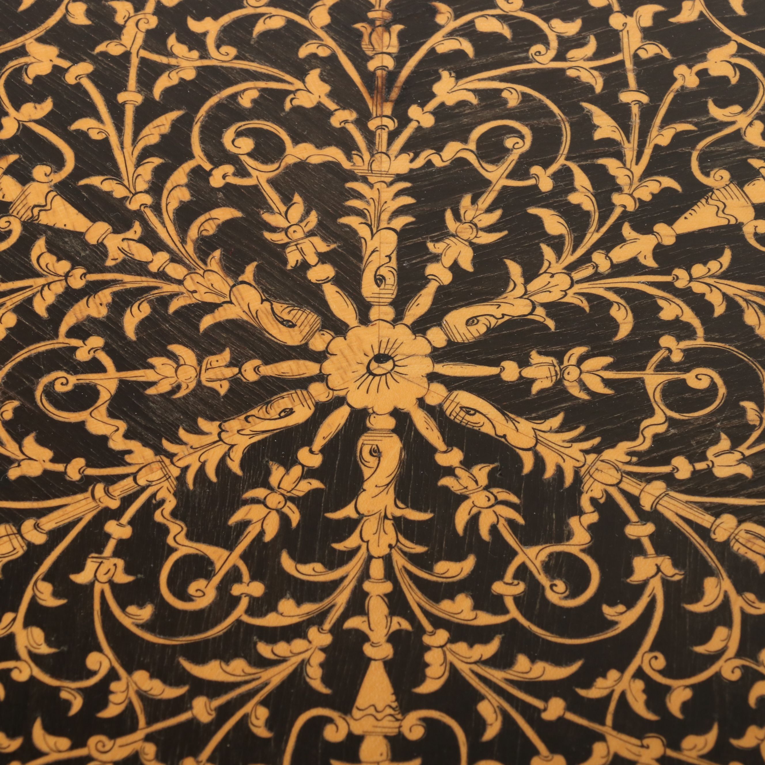 Set of Six Italian Neoclassical Style Inlaid Mahogany Occasional Tables
