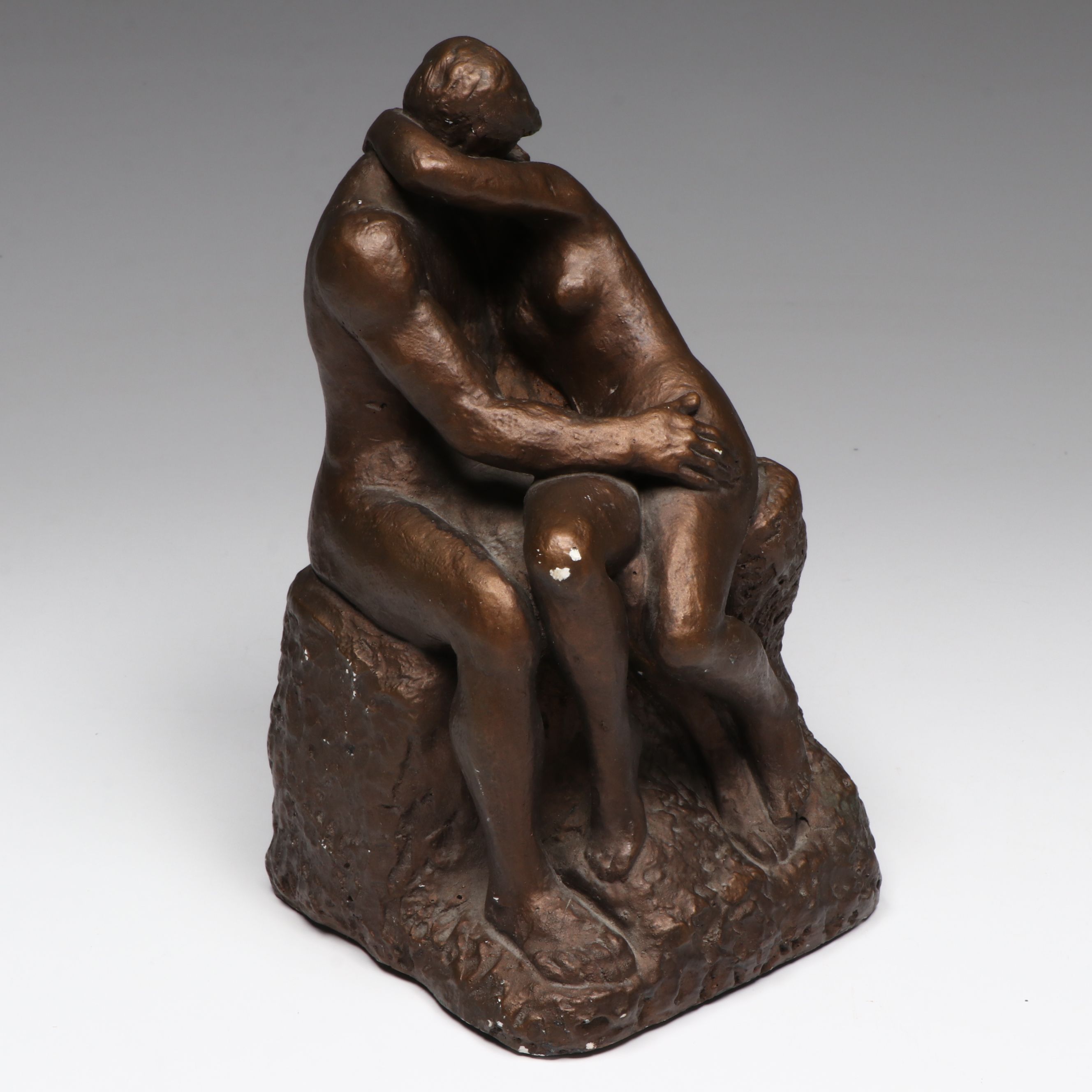 Austin Productions After Auguste Rodin "The Kiss" Plaster Sculpture