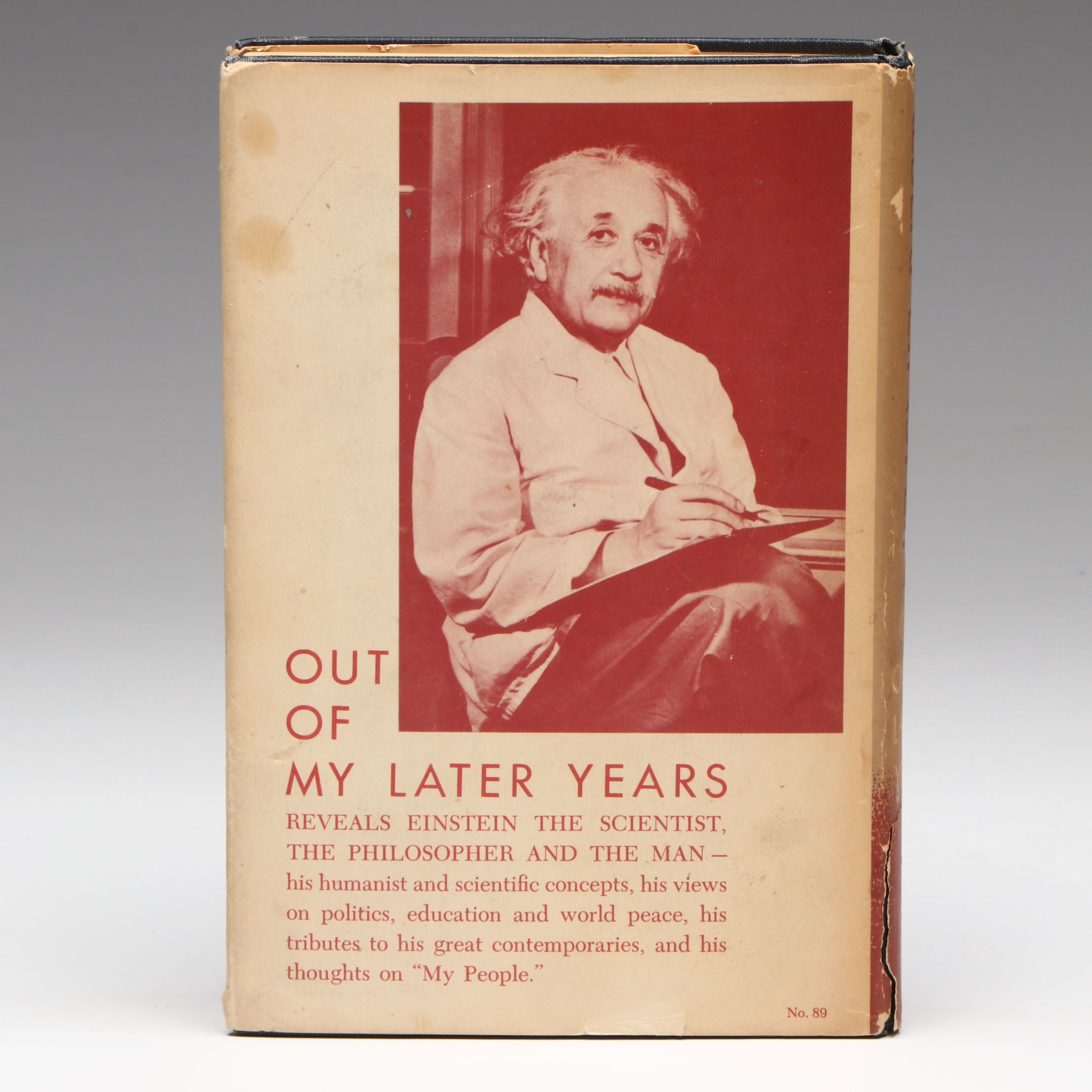 "Out of My Later Years" by Albert Einstein with Newspaper Clipping