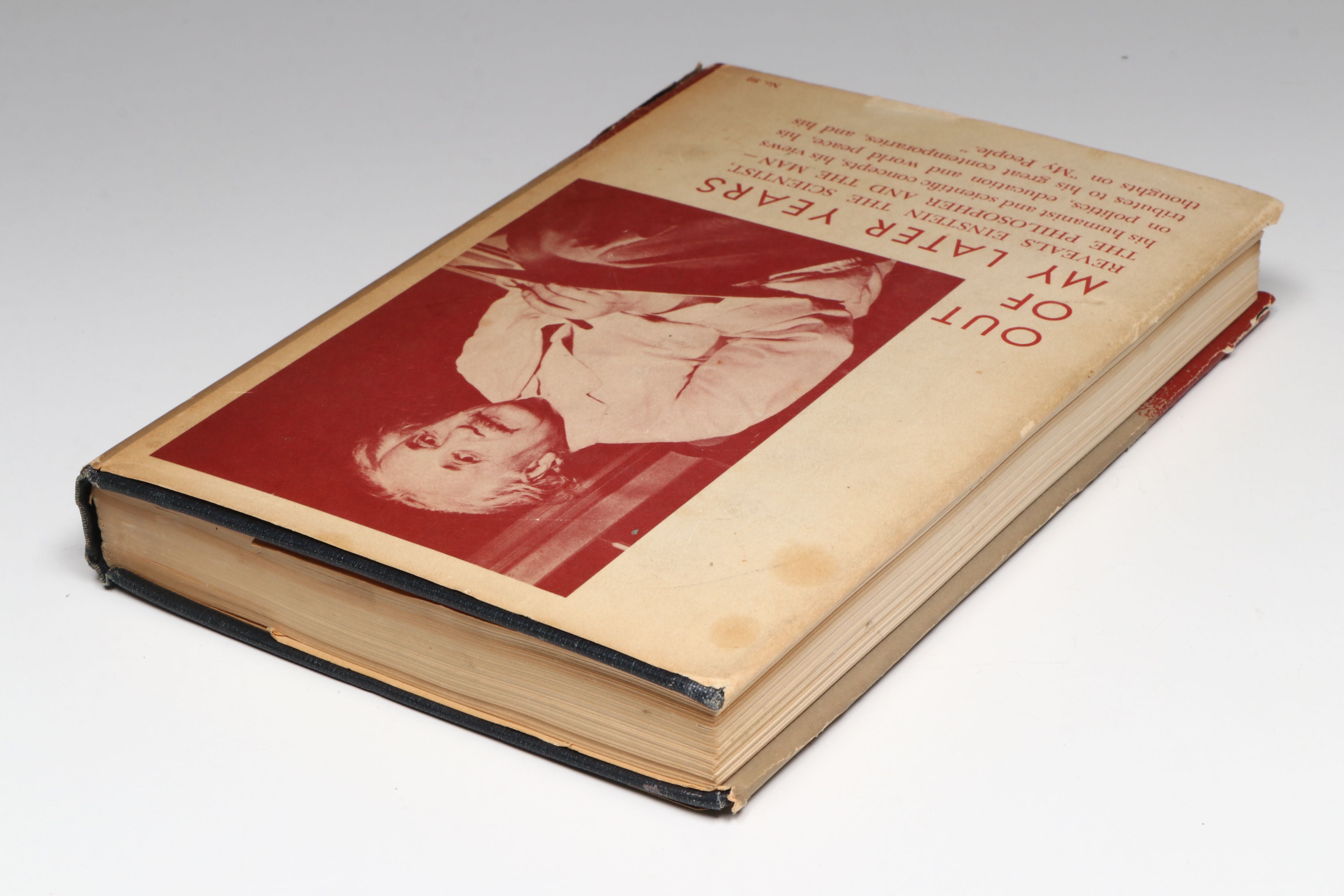 "Out of My Later Years" by Albert Einstein with Newspaper Clipping