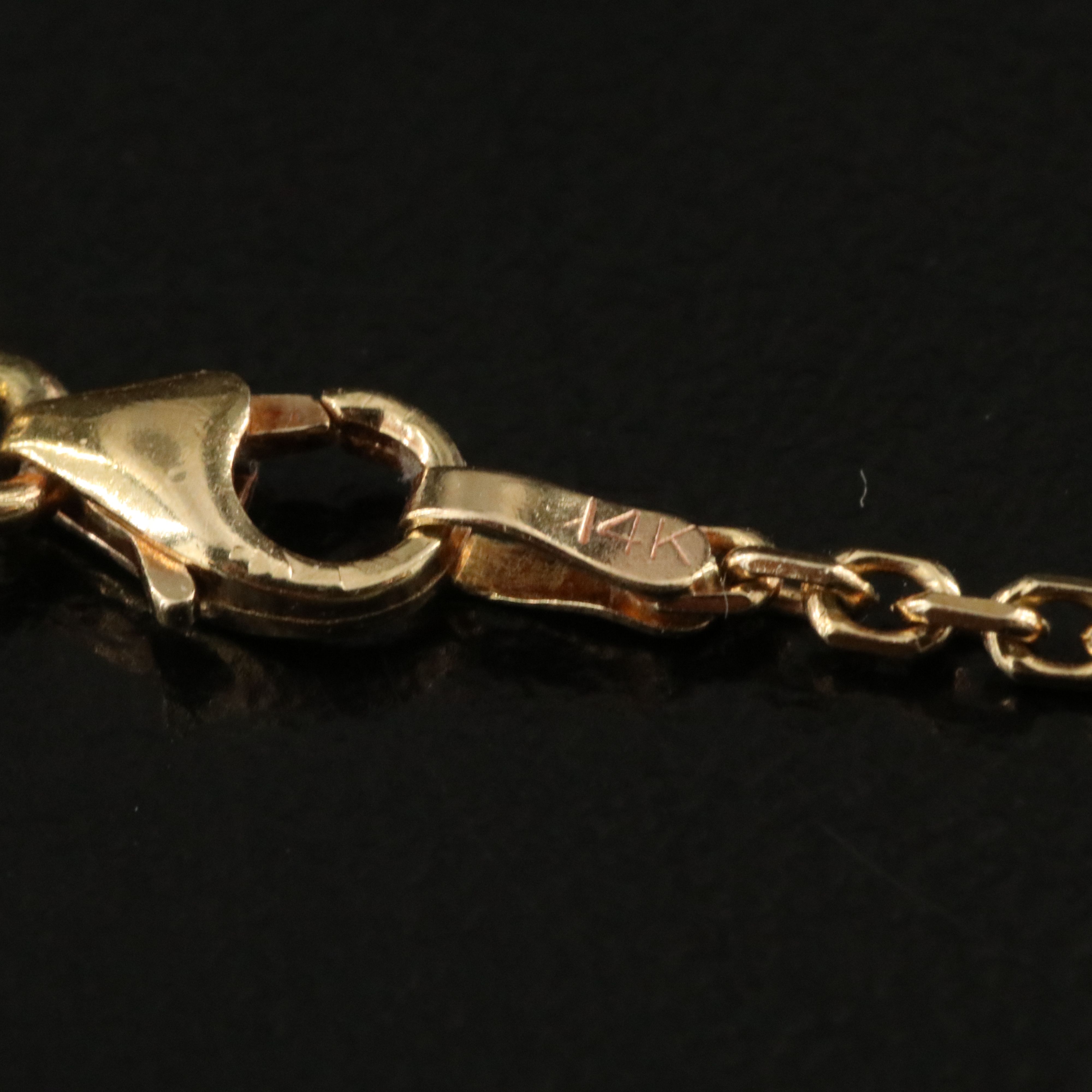 14K Two-Tone Dog Paw and Bone Anklet