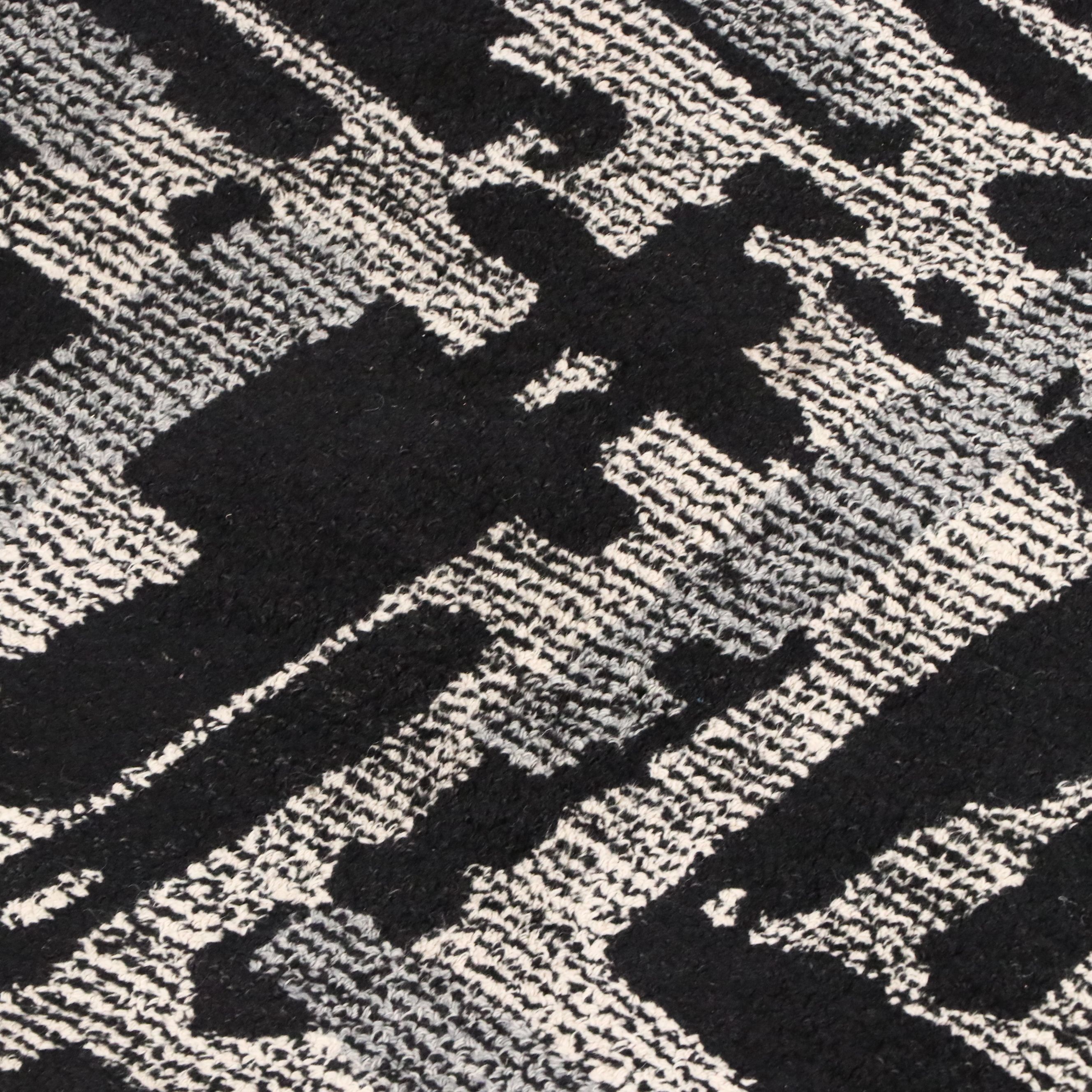 3'7 x 5'7 Power Loomed Kaleen "Montage" Black and White Area Rug