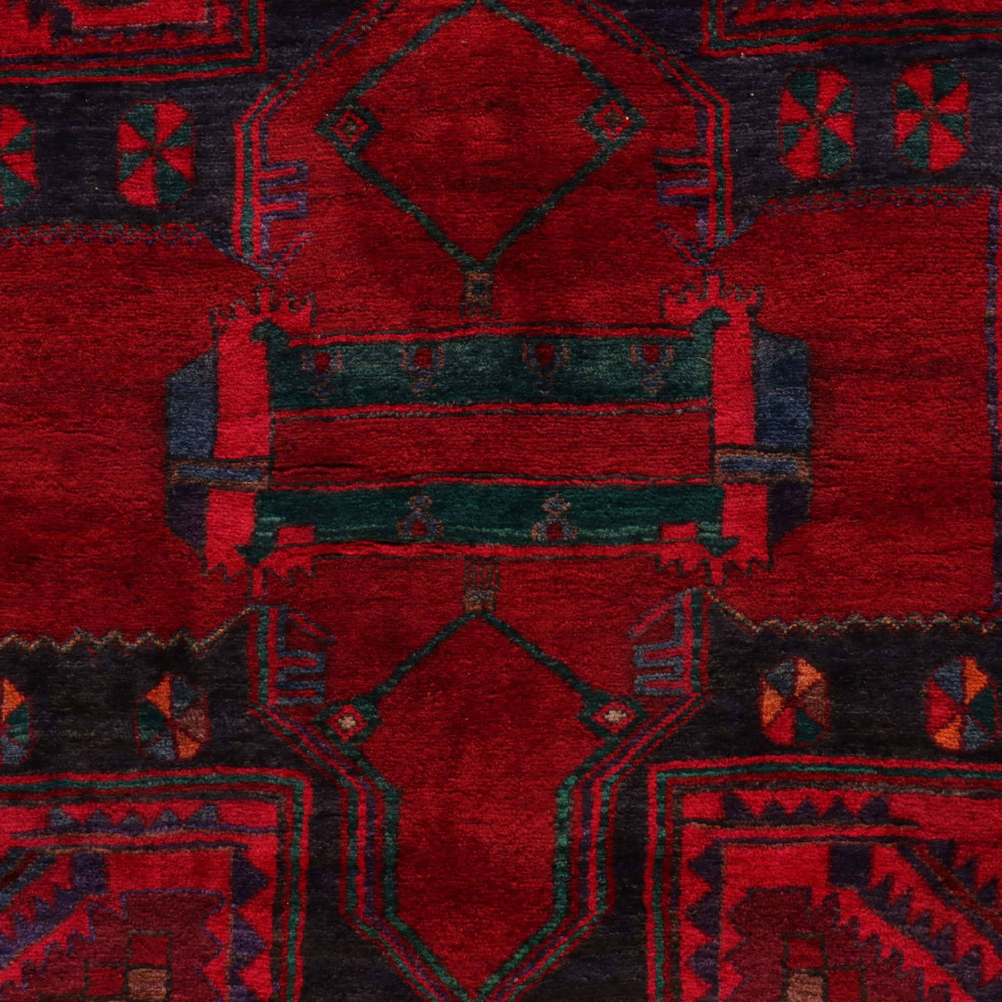 4'11 x 7'5 Hand-Knotted Afghan Baluch Taimani Area Rug