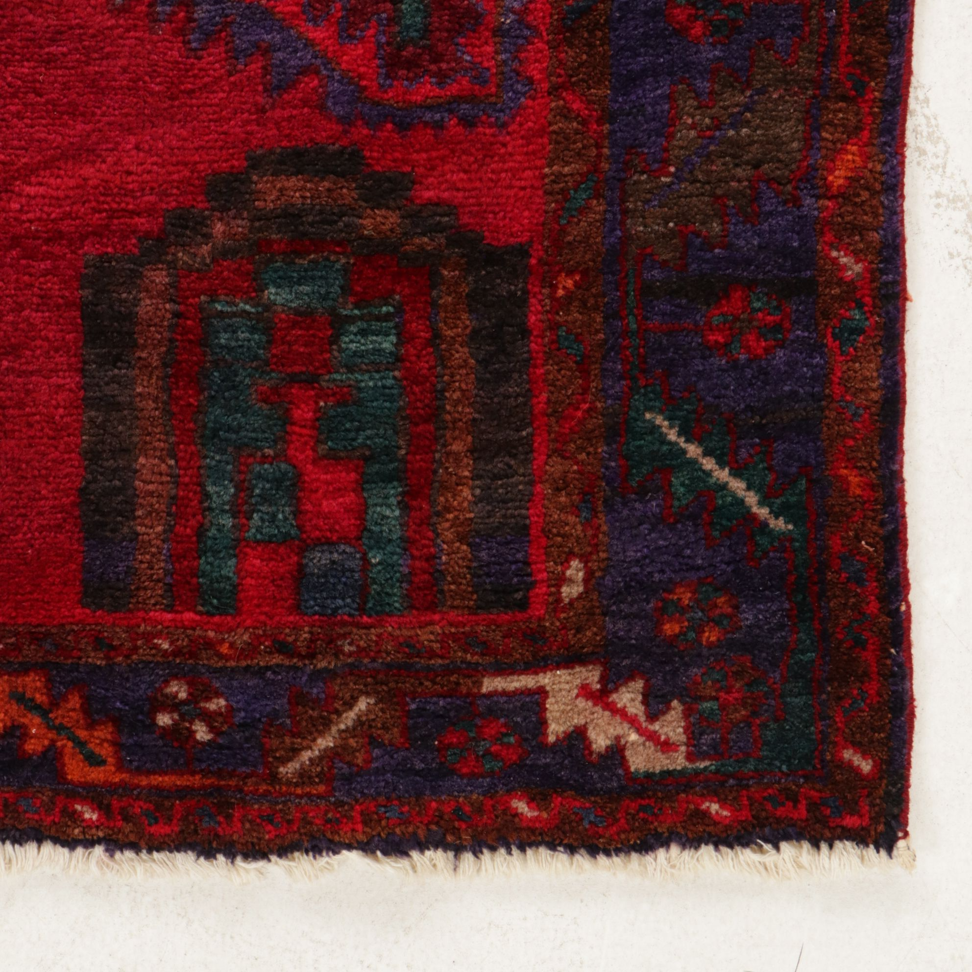 4'11 x 7'5 Hand-Knotted Afghan Baluch Taimani Area Rug
