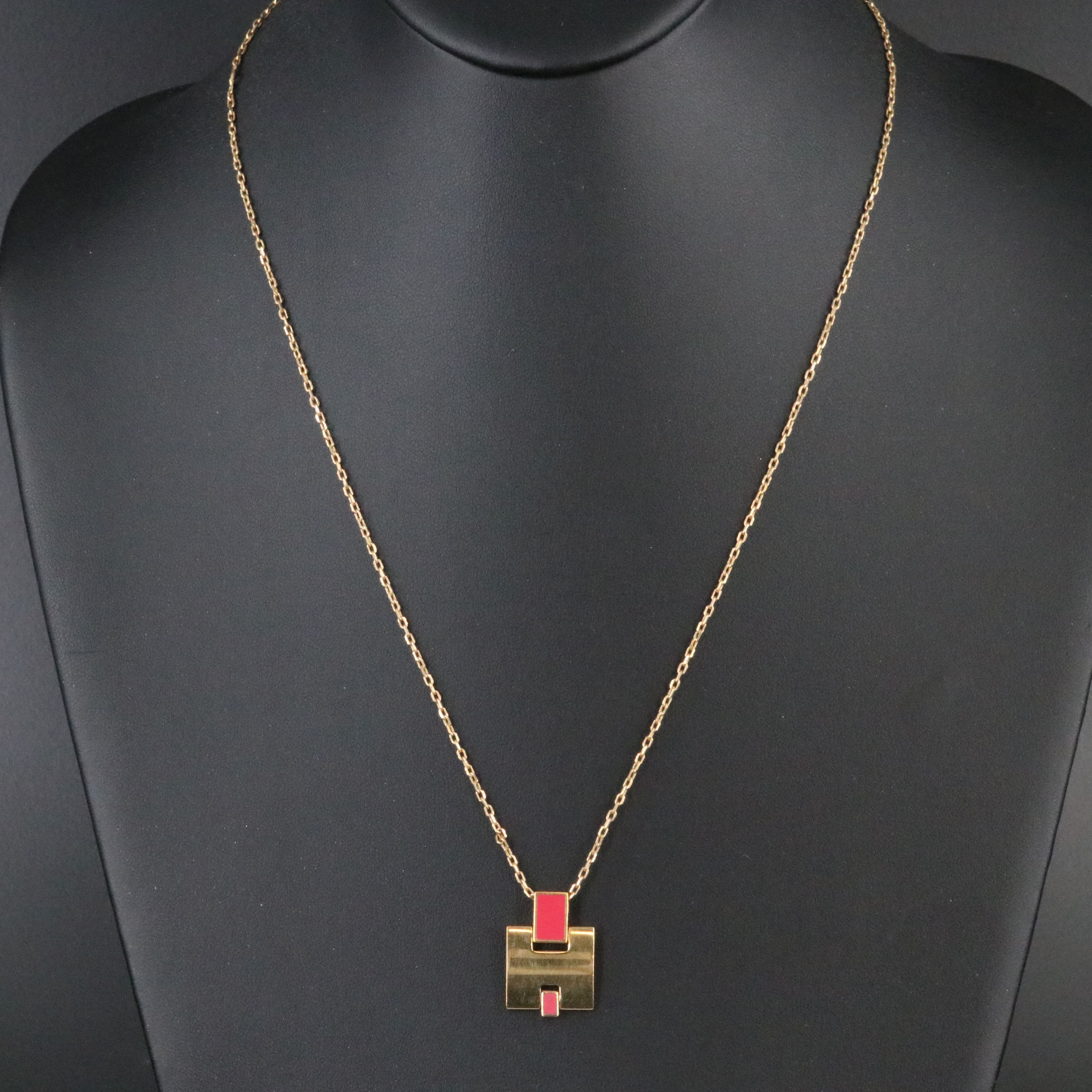 Hermès Eileen Necklace with Pink Enamel