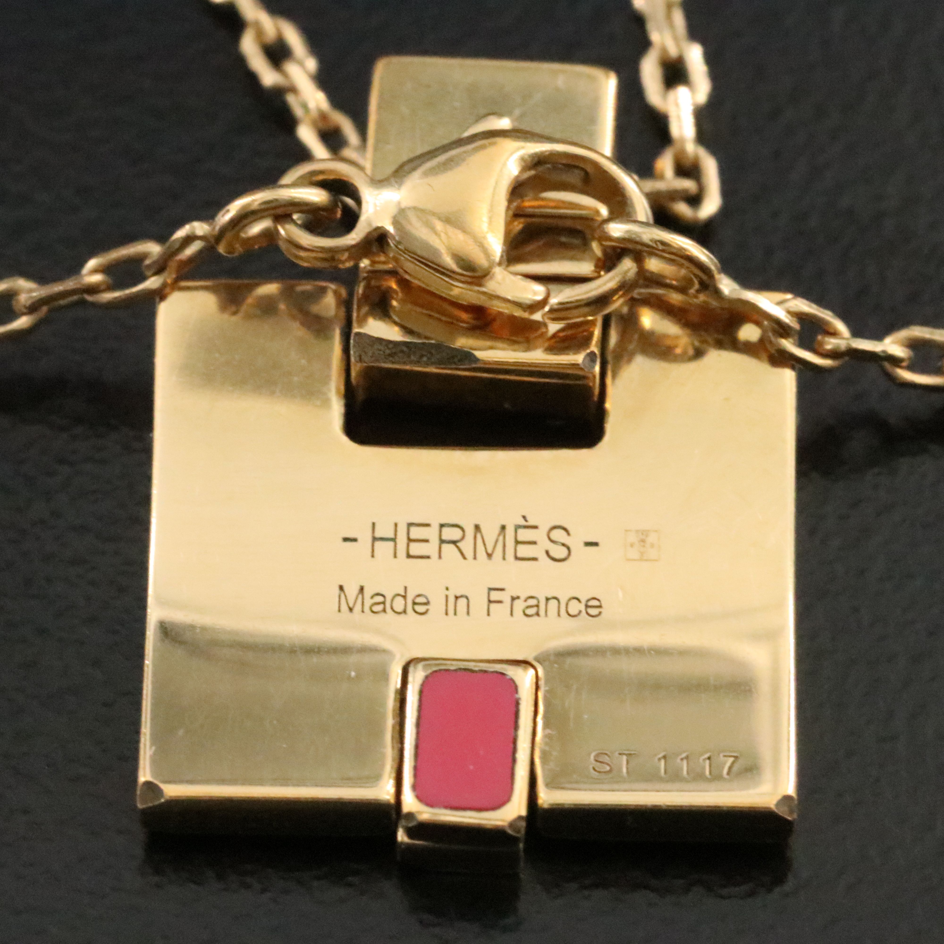 Hermès Eileen Necklace with Pink Enamel