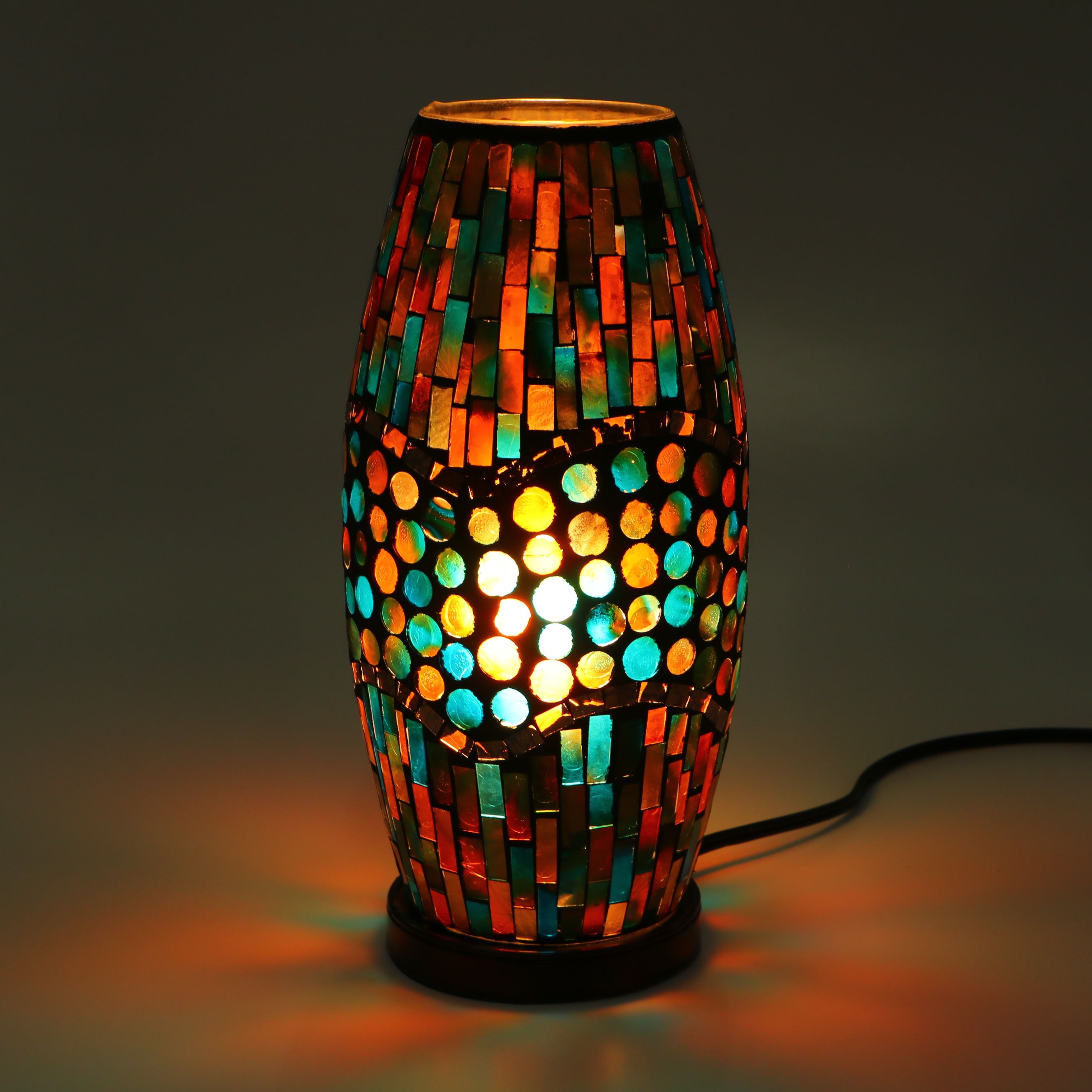 Contemporary Mosaic Glass Accent Lamp