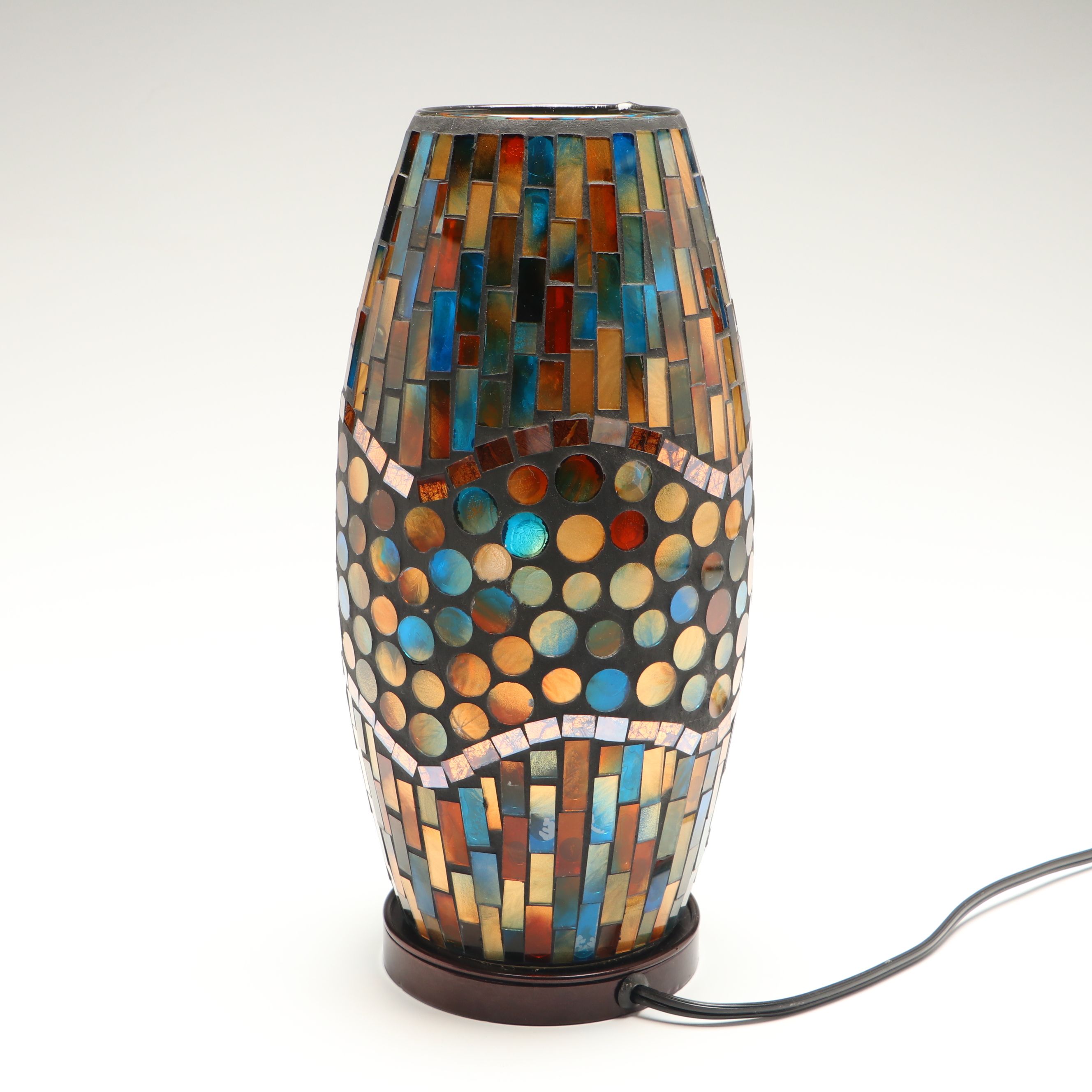 Contemporary Mosaic Glass Accent Lamp