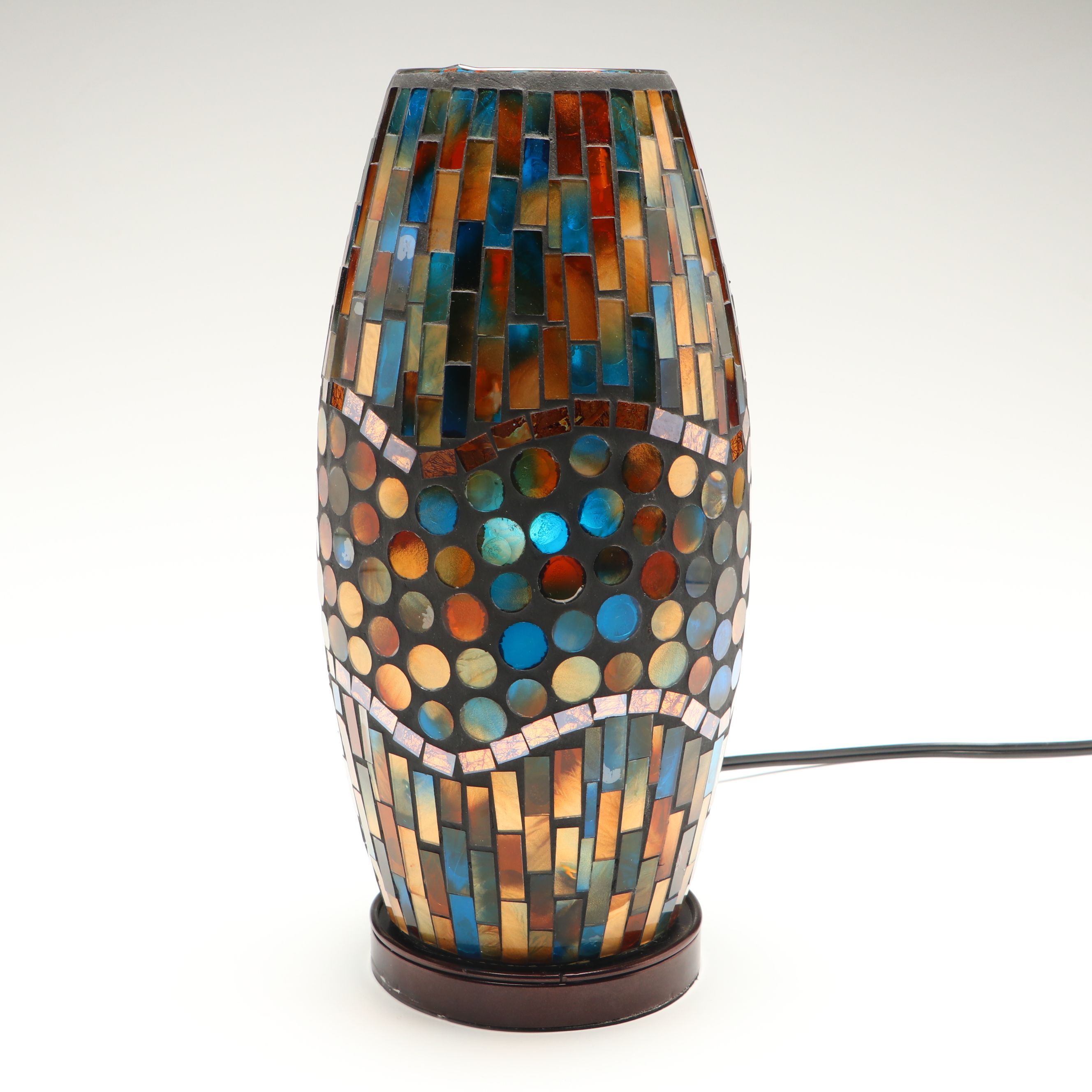 Contemporary Mosaic Glass Accent Lamp