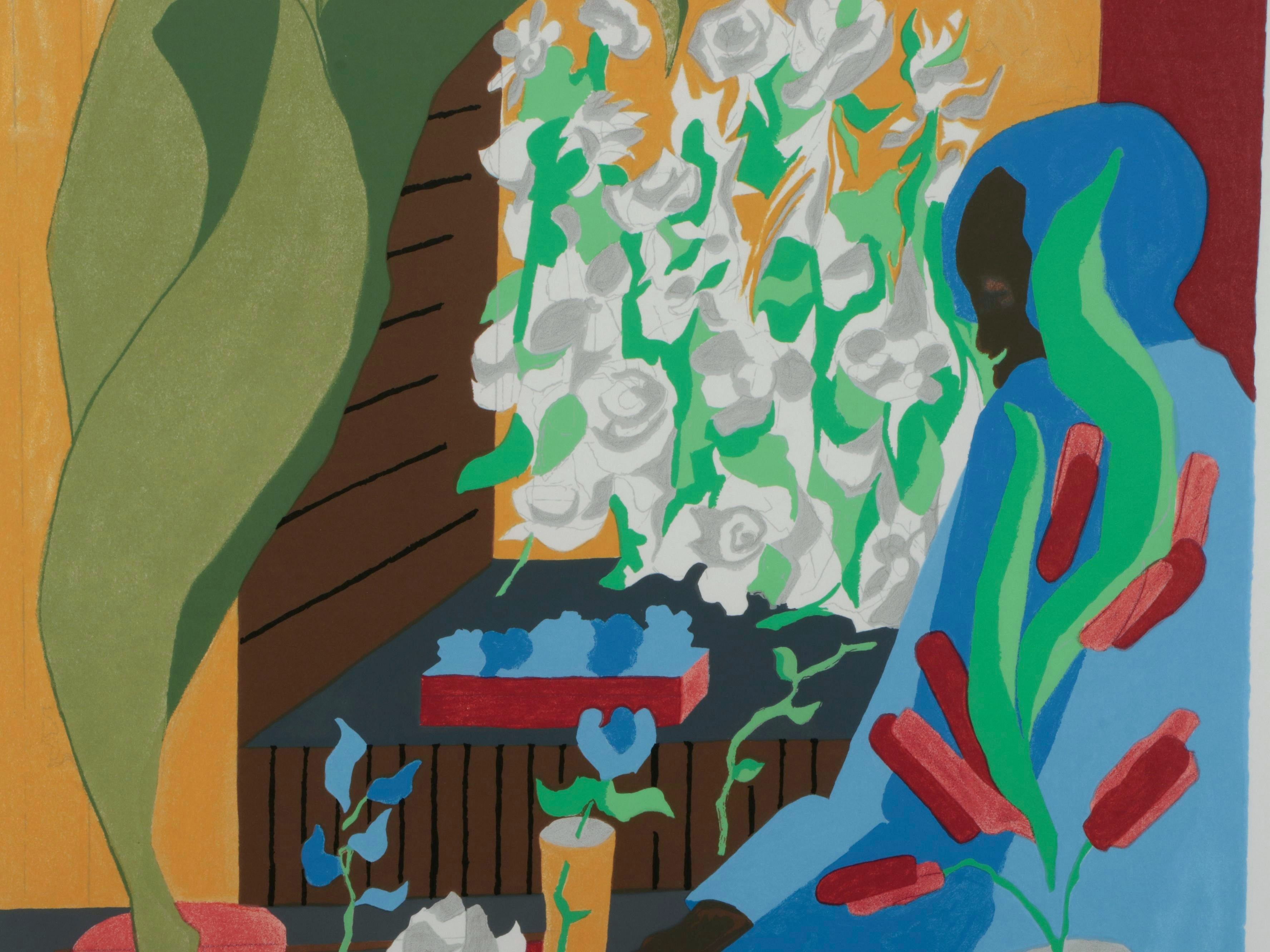 Jacob Lawrence Serigraph "Supermarket Flora," 1996