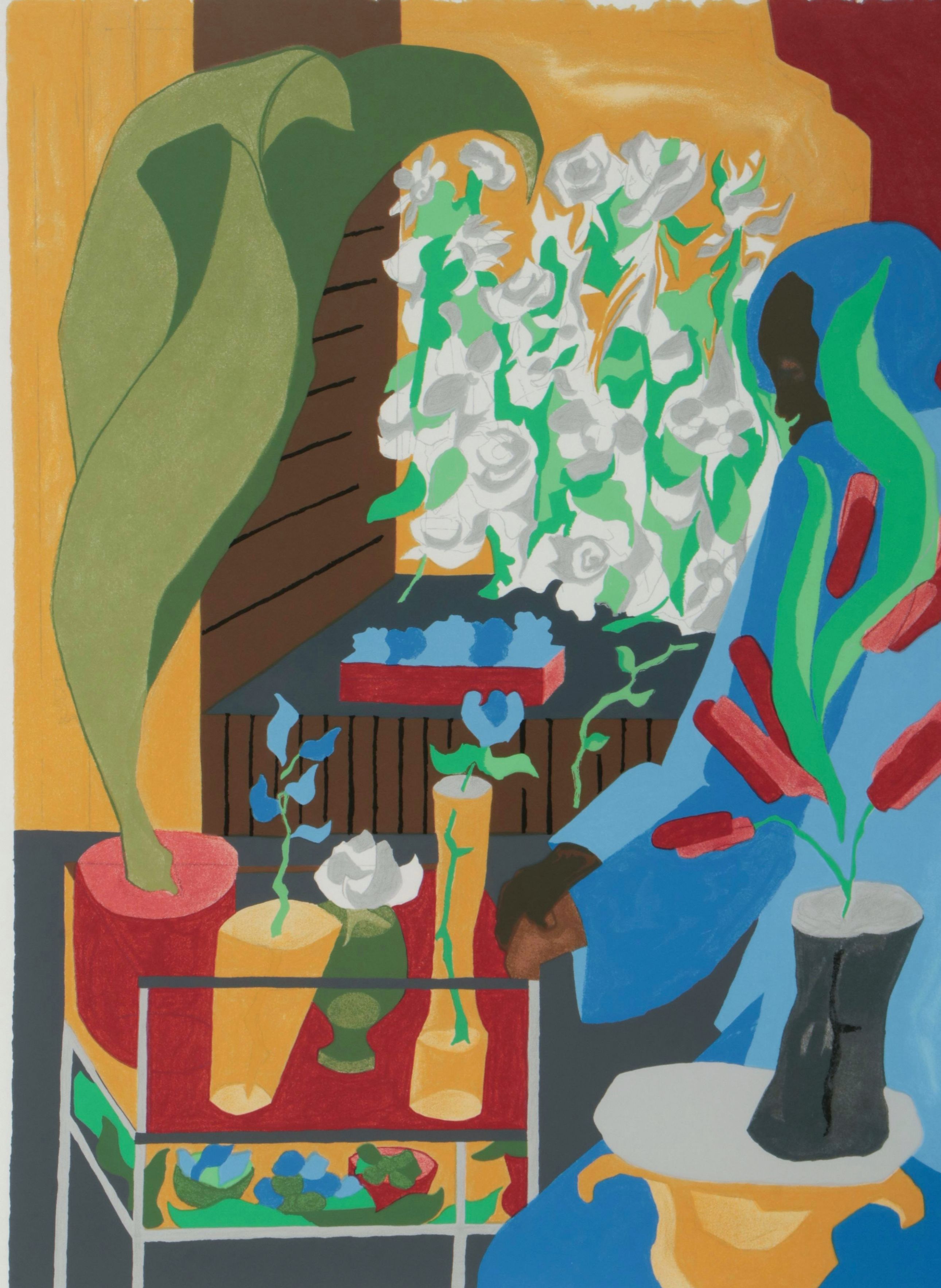 Jacob Lawrence Serigraph "Supermarket Flora," 1996