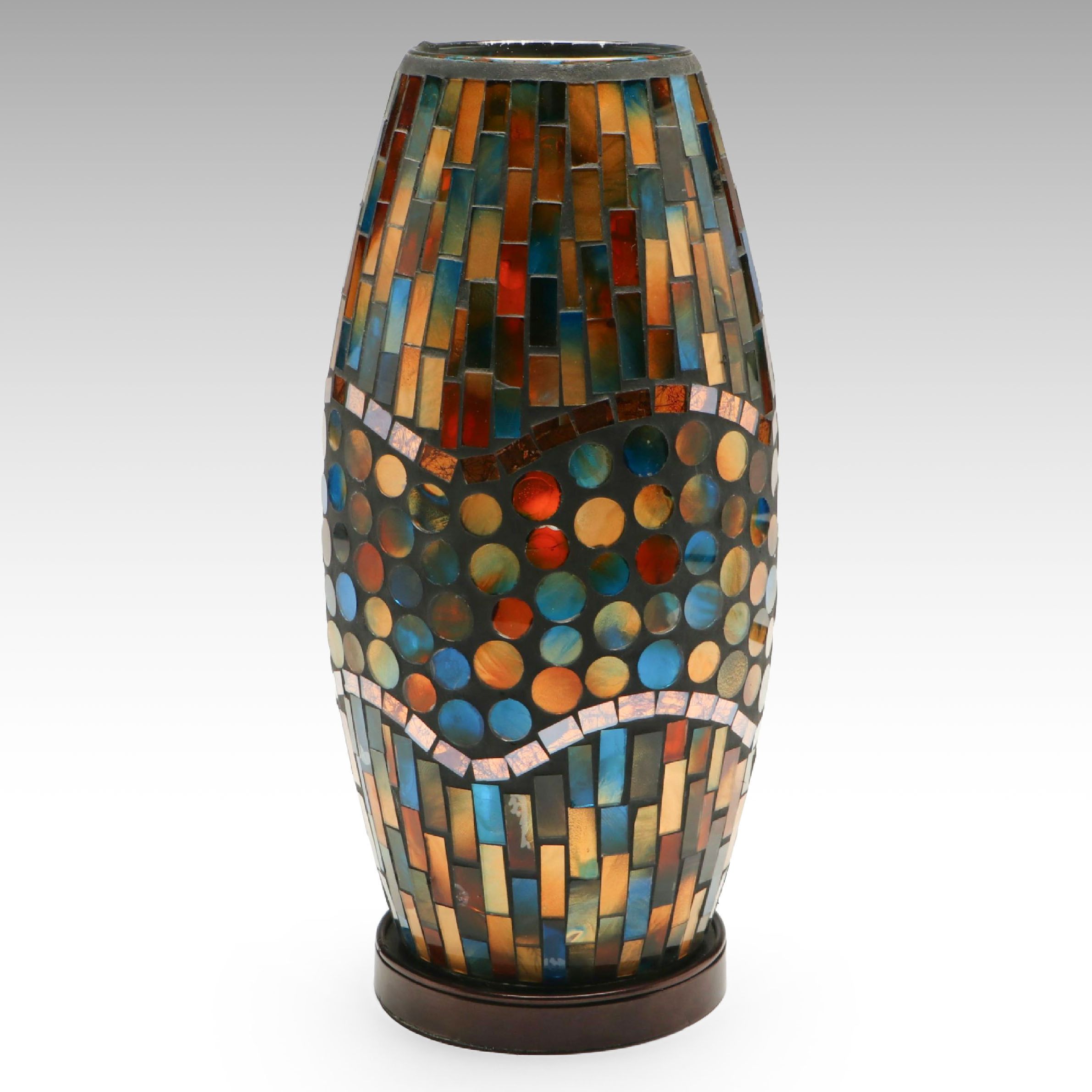Contemporary Mosaic Glass Accent Lamp
