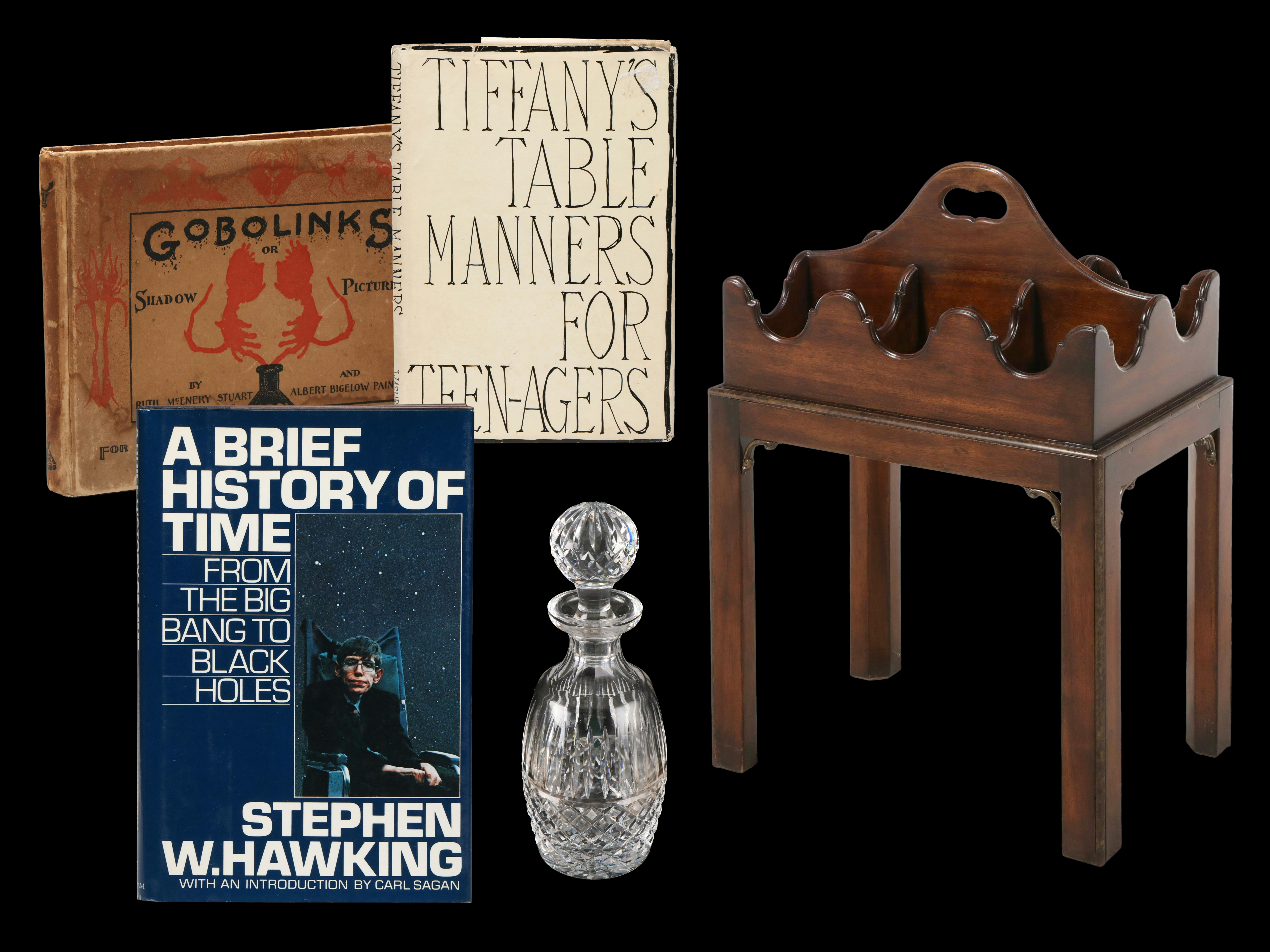The Curated Study: Collection of Rare Books, Art, Crystal, Rugs, and Classic Furniture