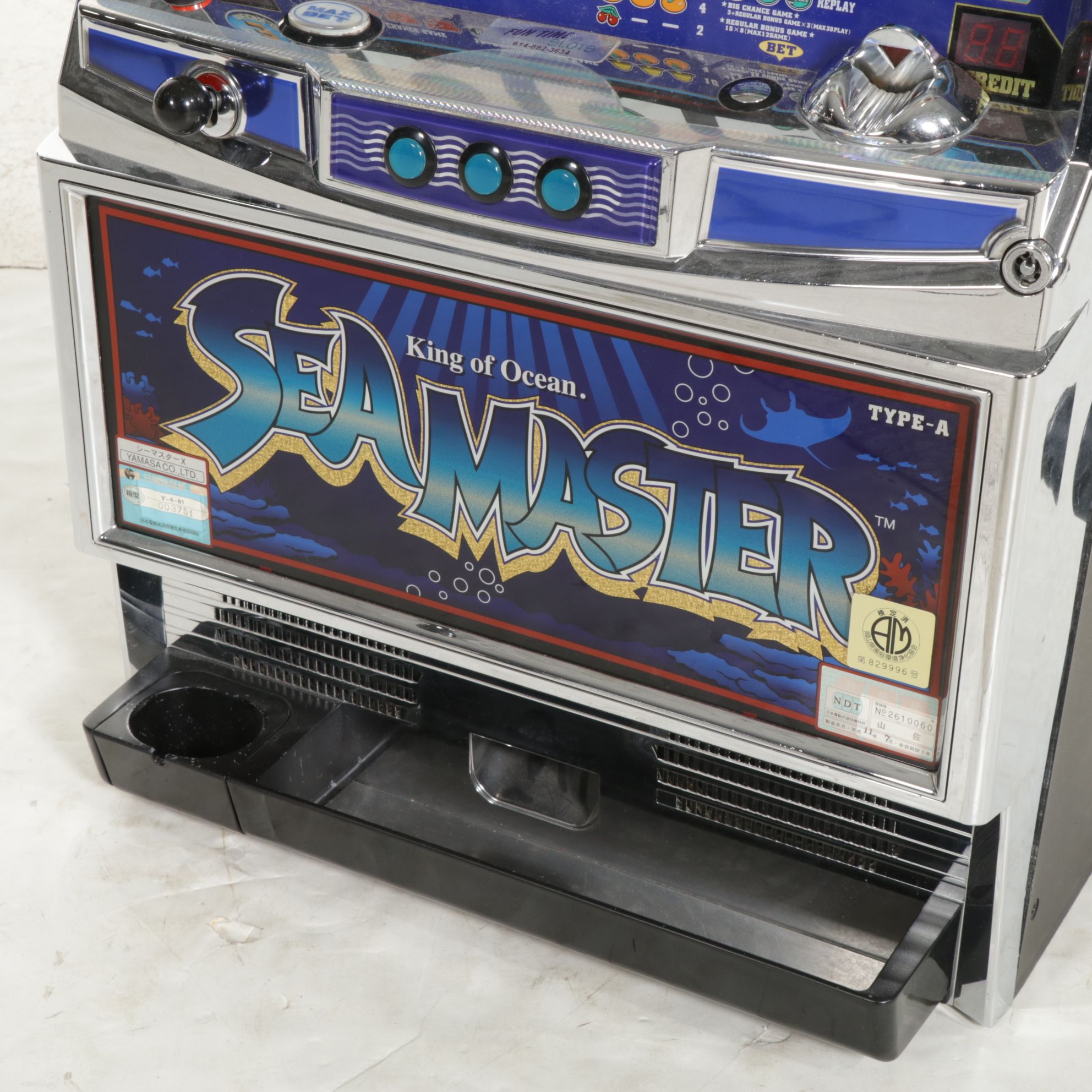 Japanese King of Ocean Sea Master Slot Machine with Tokens