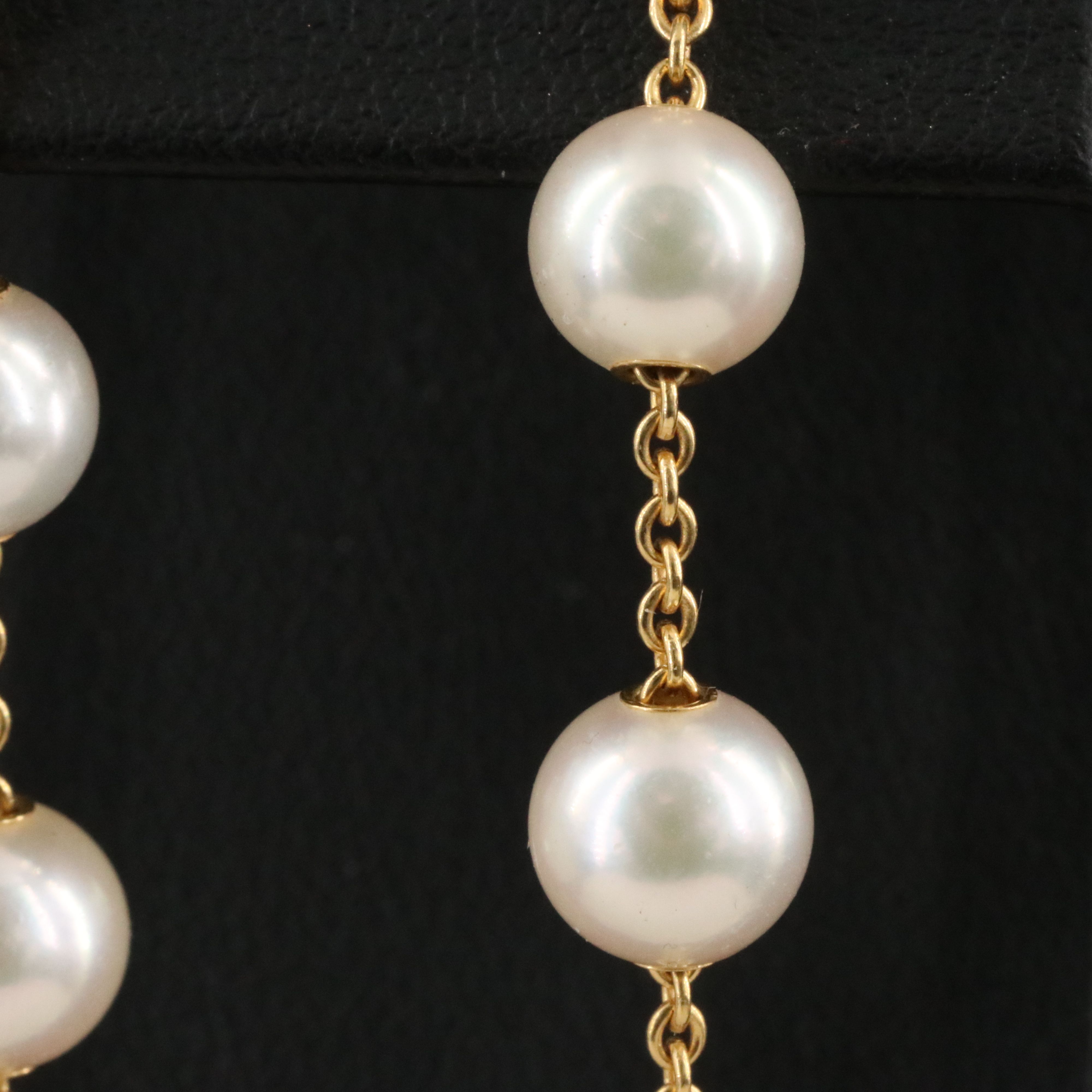 Mikimoto 18K Pearl Drop Earrings