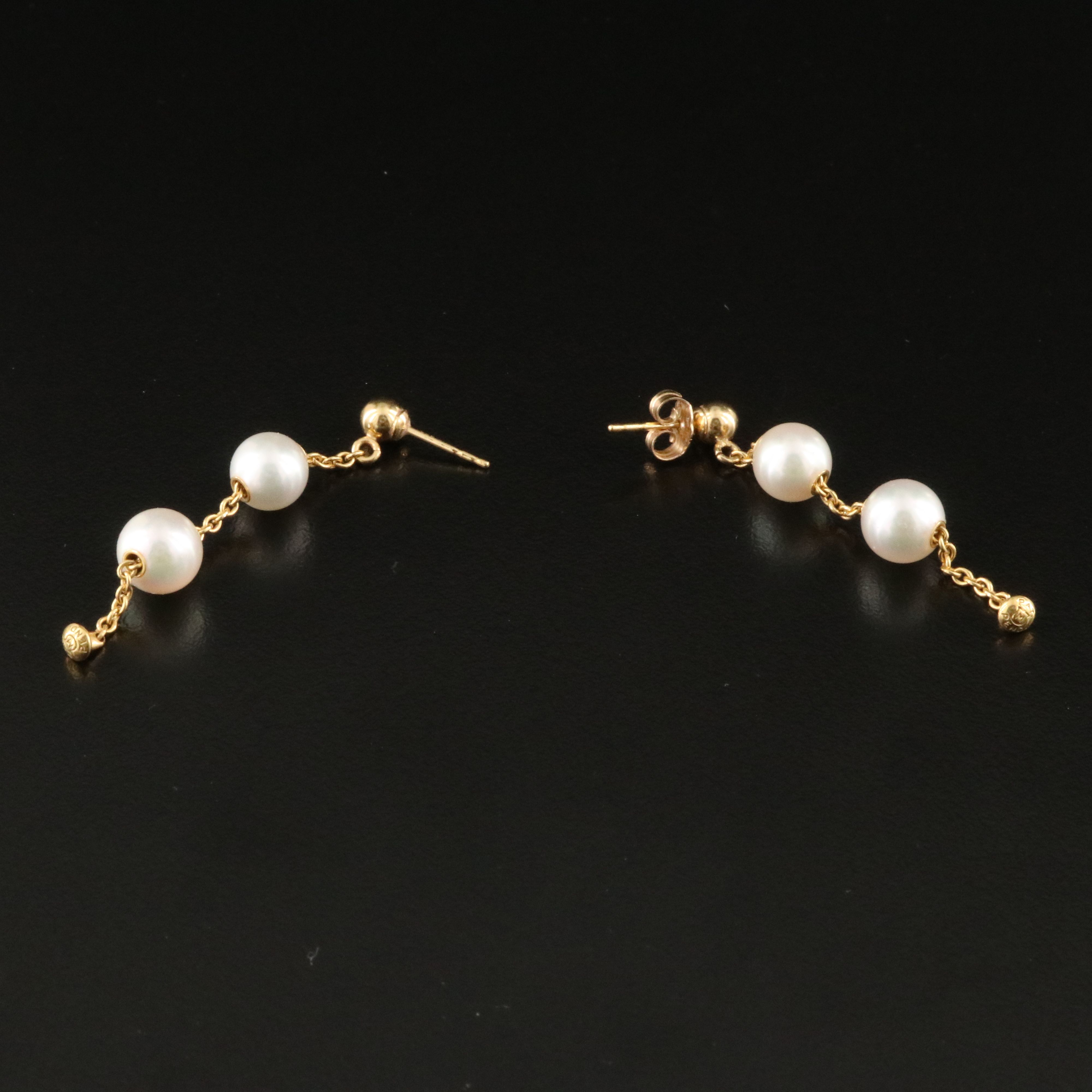 Mikimoto 18K Pearl Drop Earrings