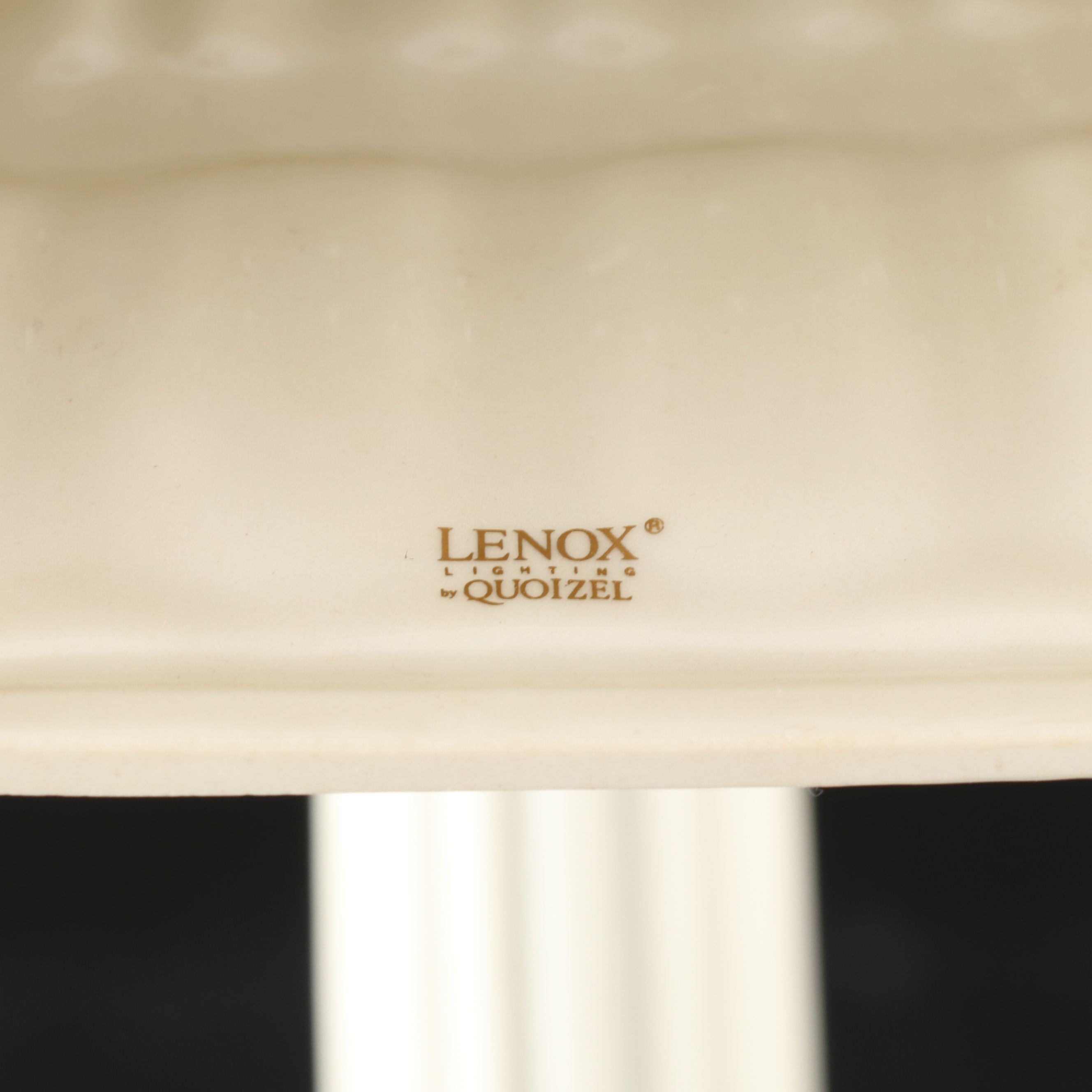 Quoizel for Lenox Bone China and Brass Bankers Desk Lamp
