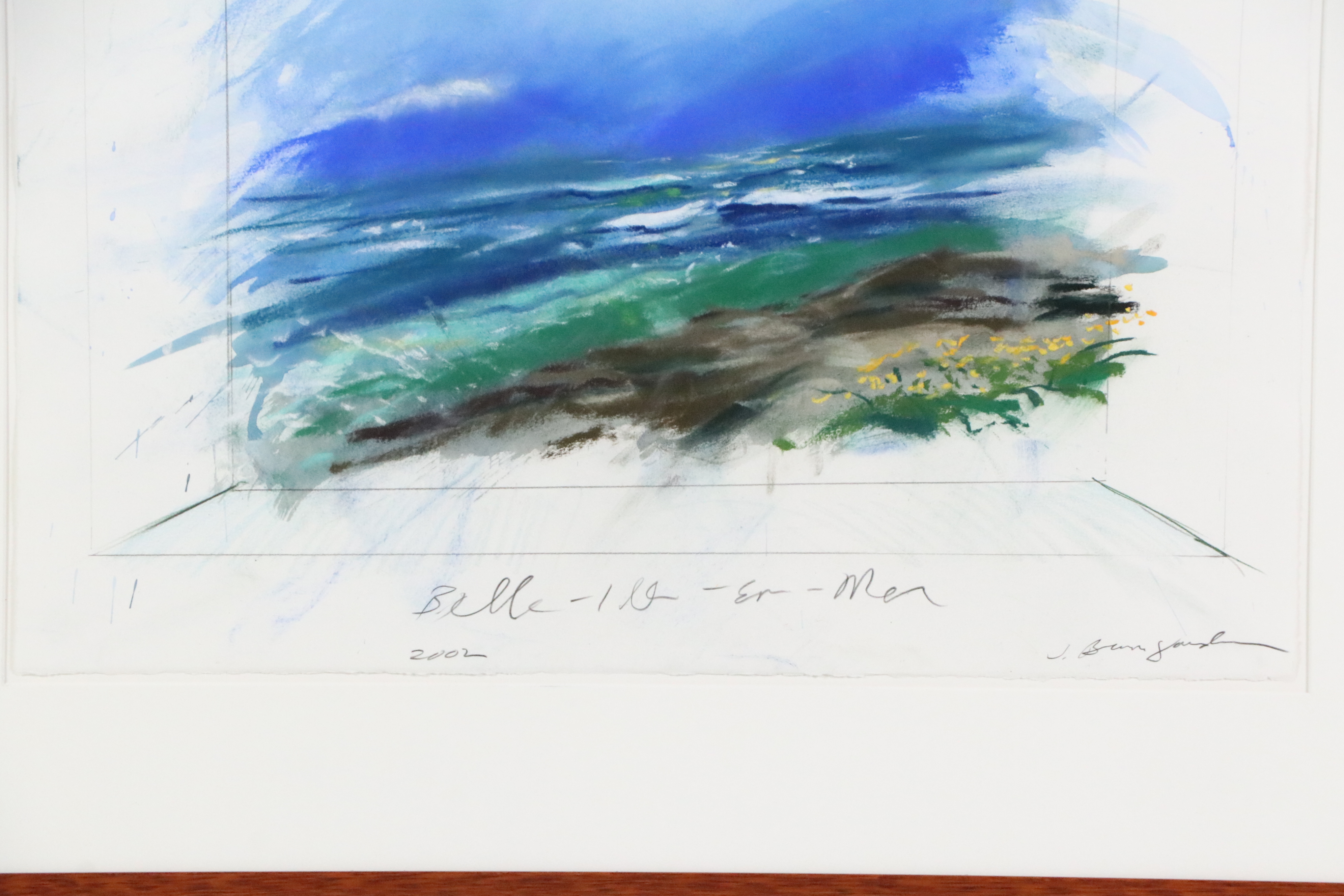 James Bumgardner Mixed Media Drawing "River Window Series," 2002