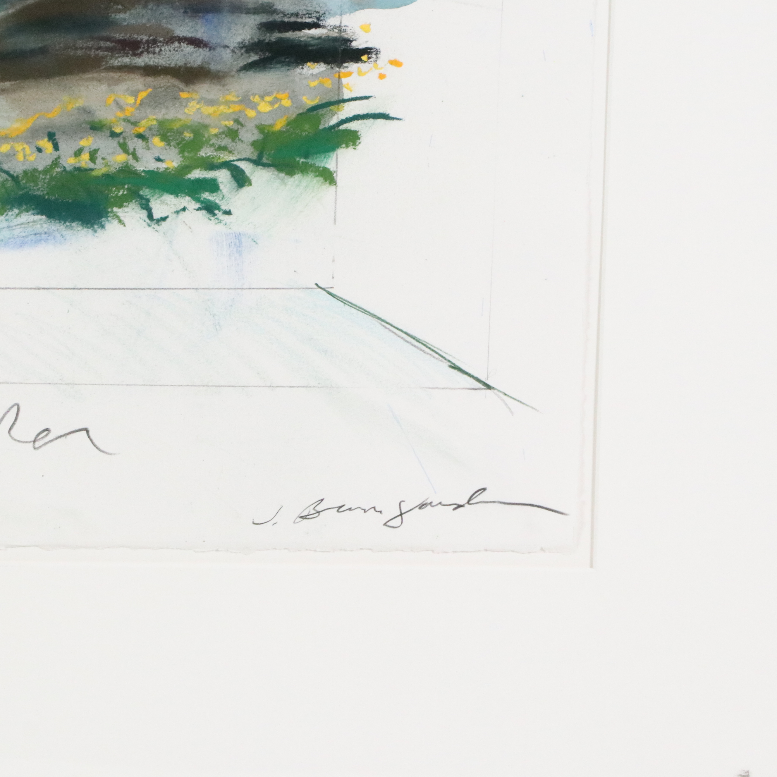 James Bumgardner Mixed Media Drawing "River Window Series," 2002