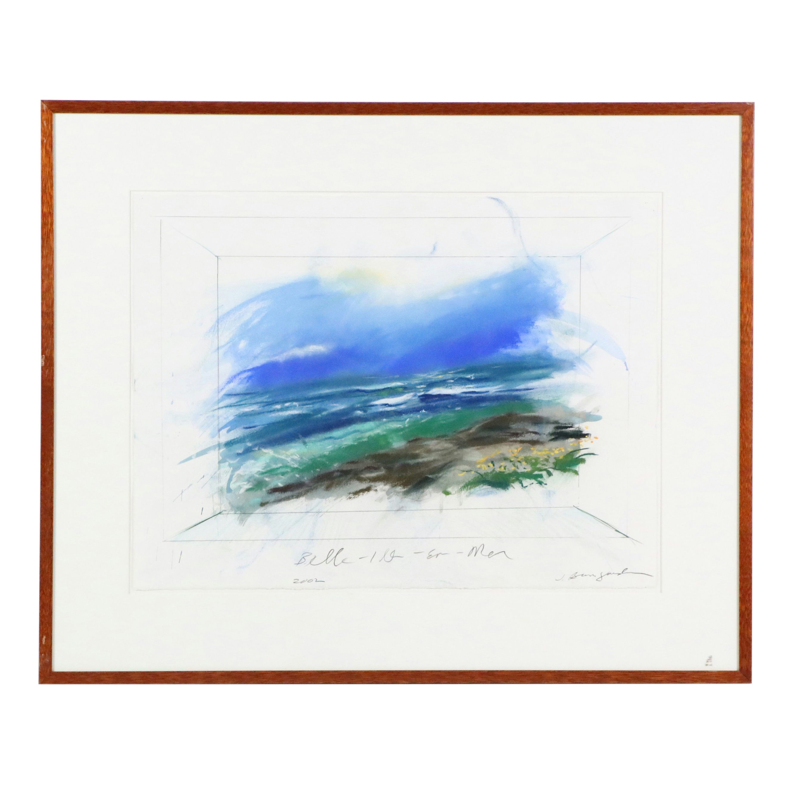 James Bumgardner Mixed Media Drawing "River Window Series," 2002