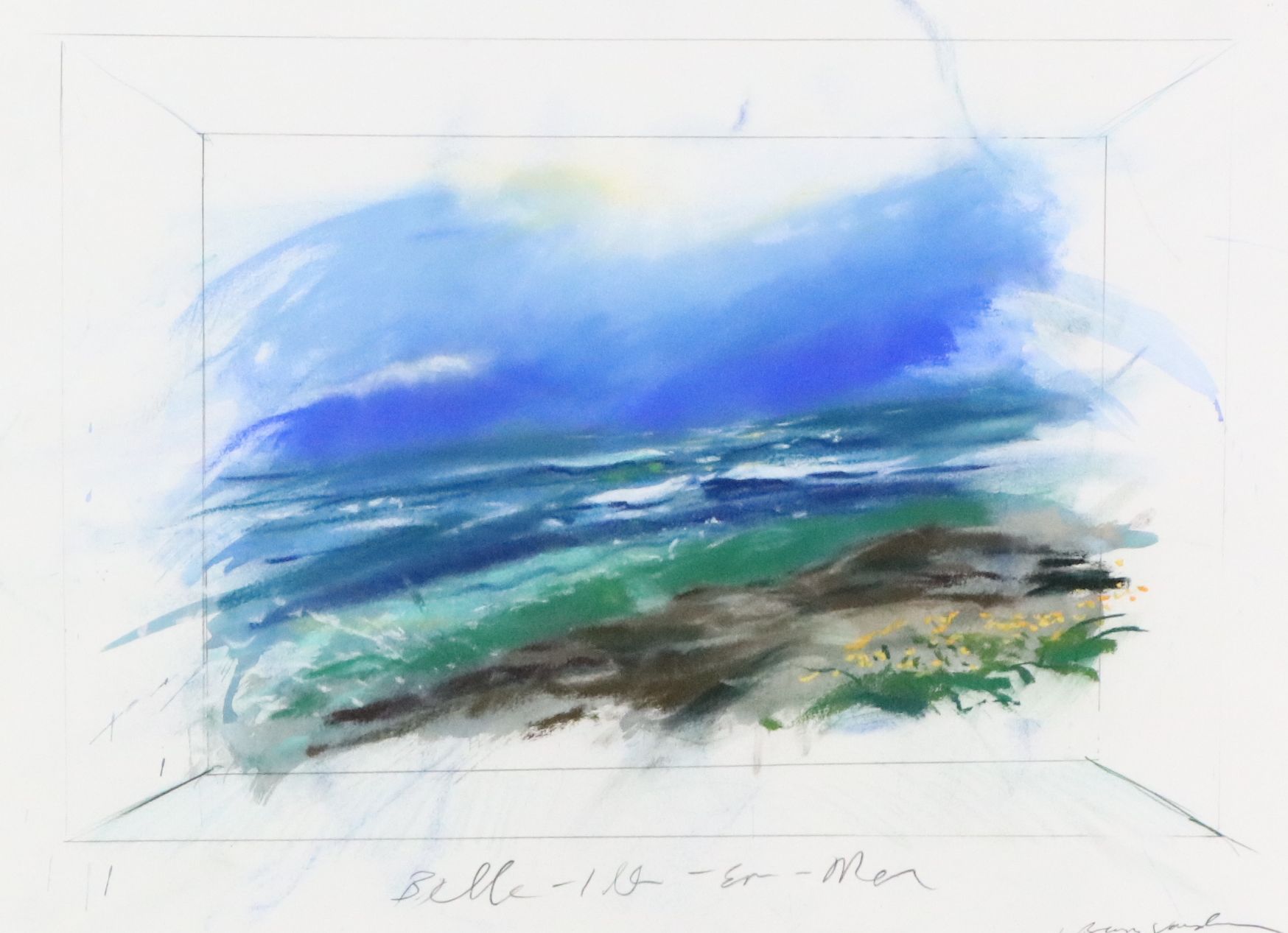 James Bumgardner Mixed Media Drawing "River Window Series," 2002