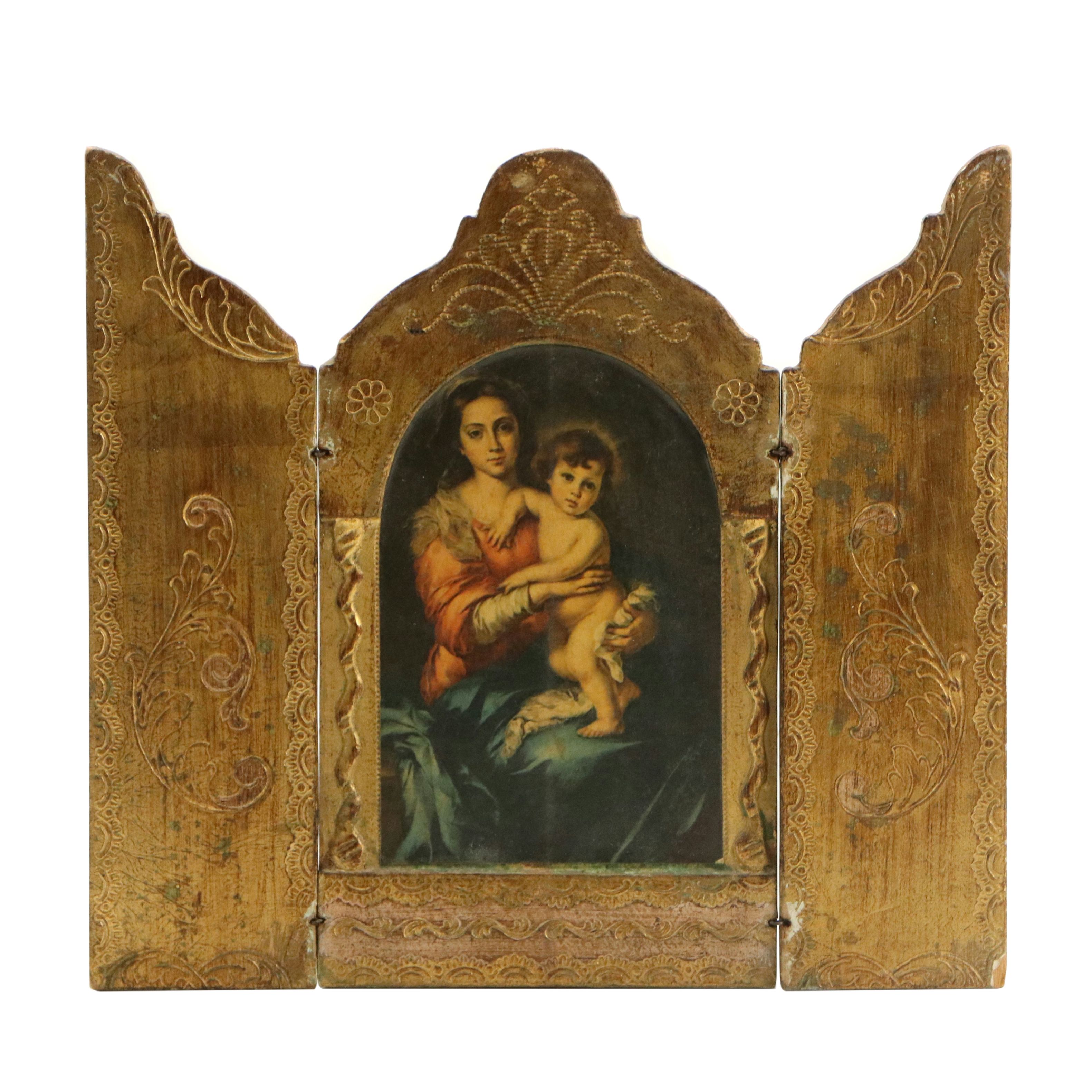 Offset Lithograph After  Bartolome Esteban Murillo "Madonna and Child