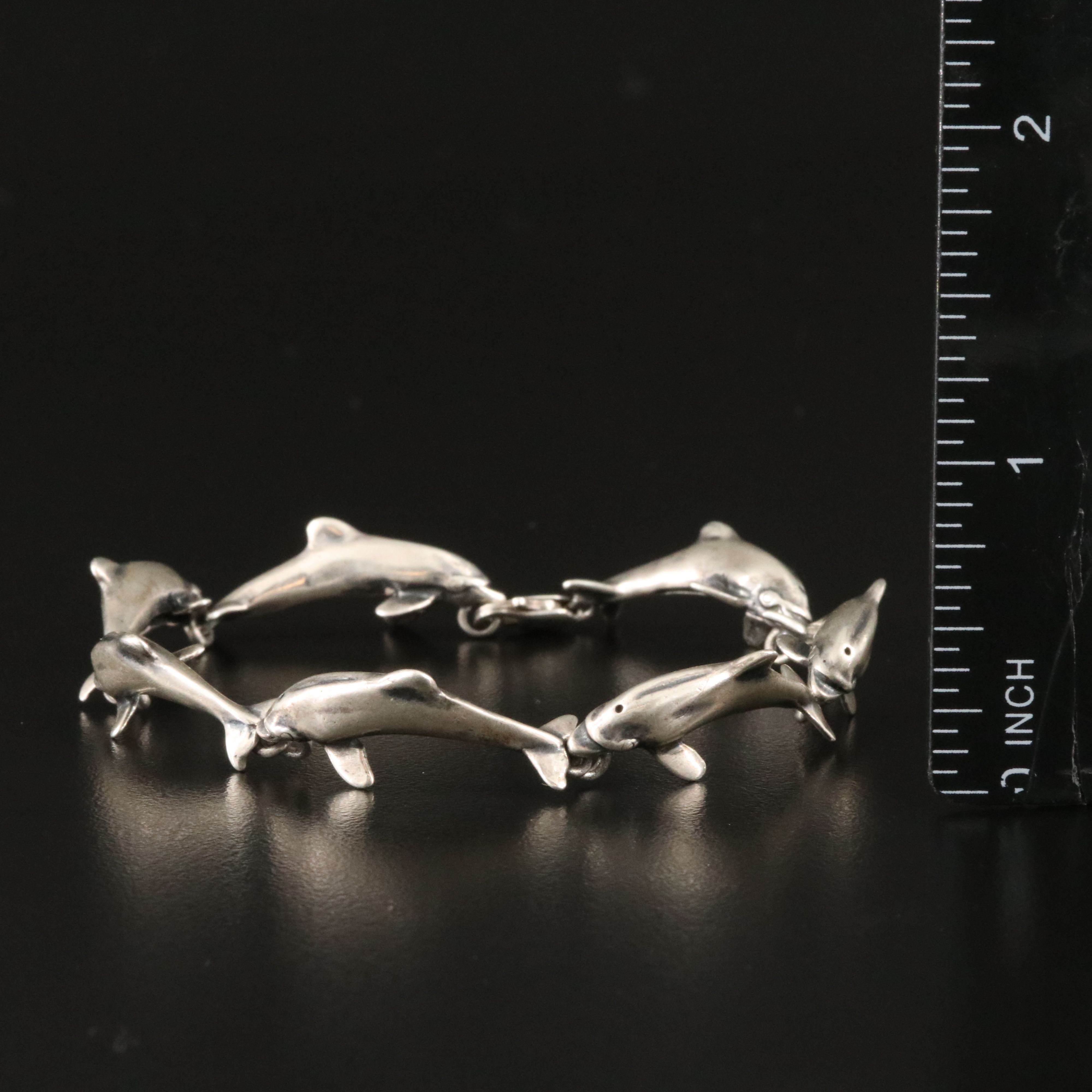 Kabana Sterling Dolphin Link Bracelet