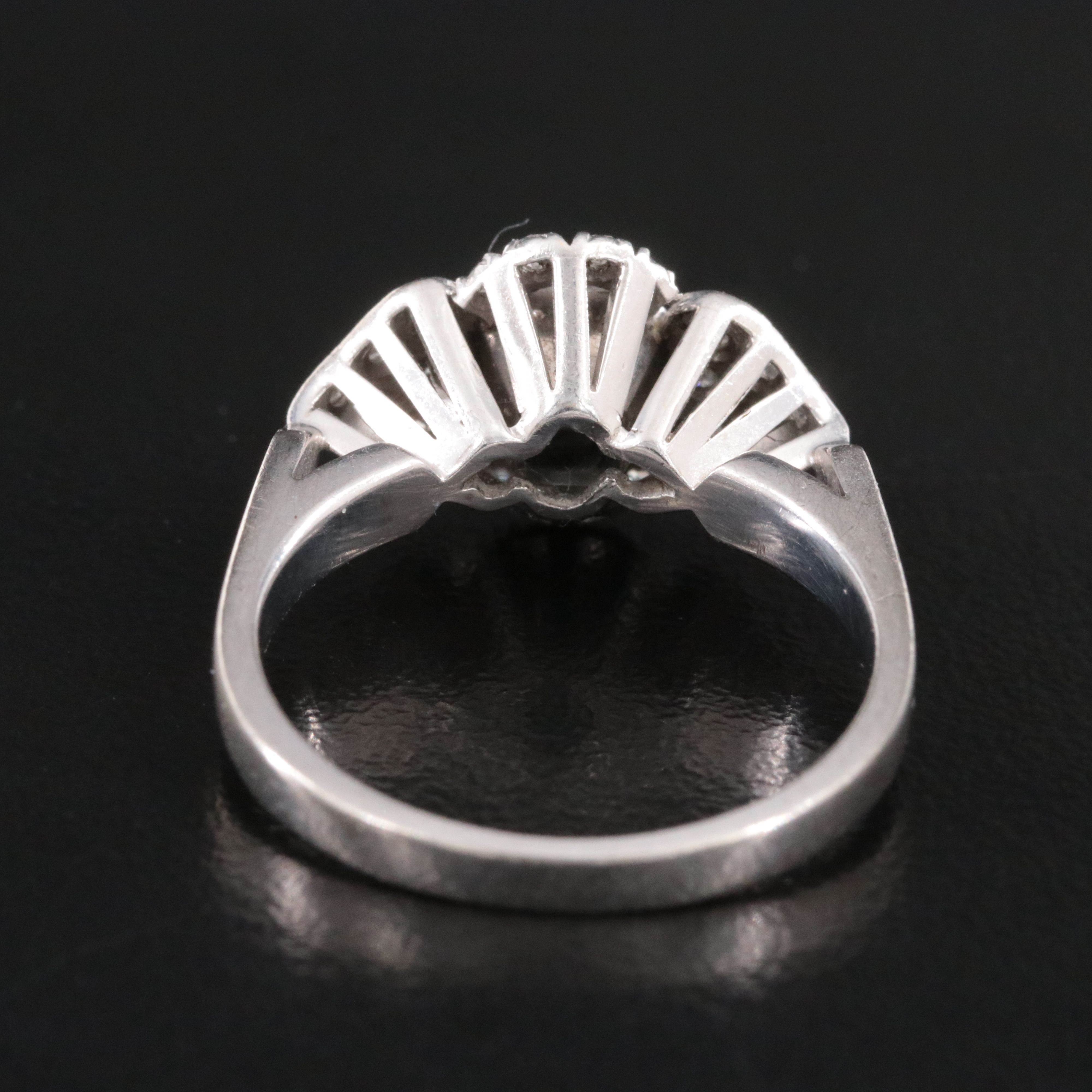 10K Emerald and Diamond Ring