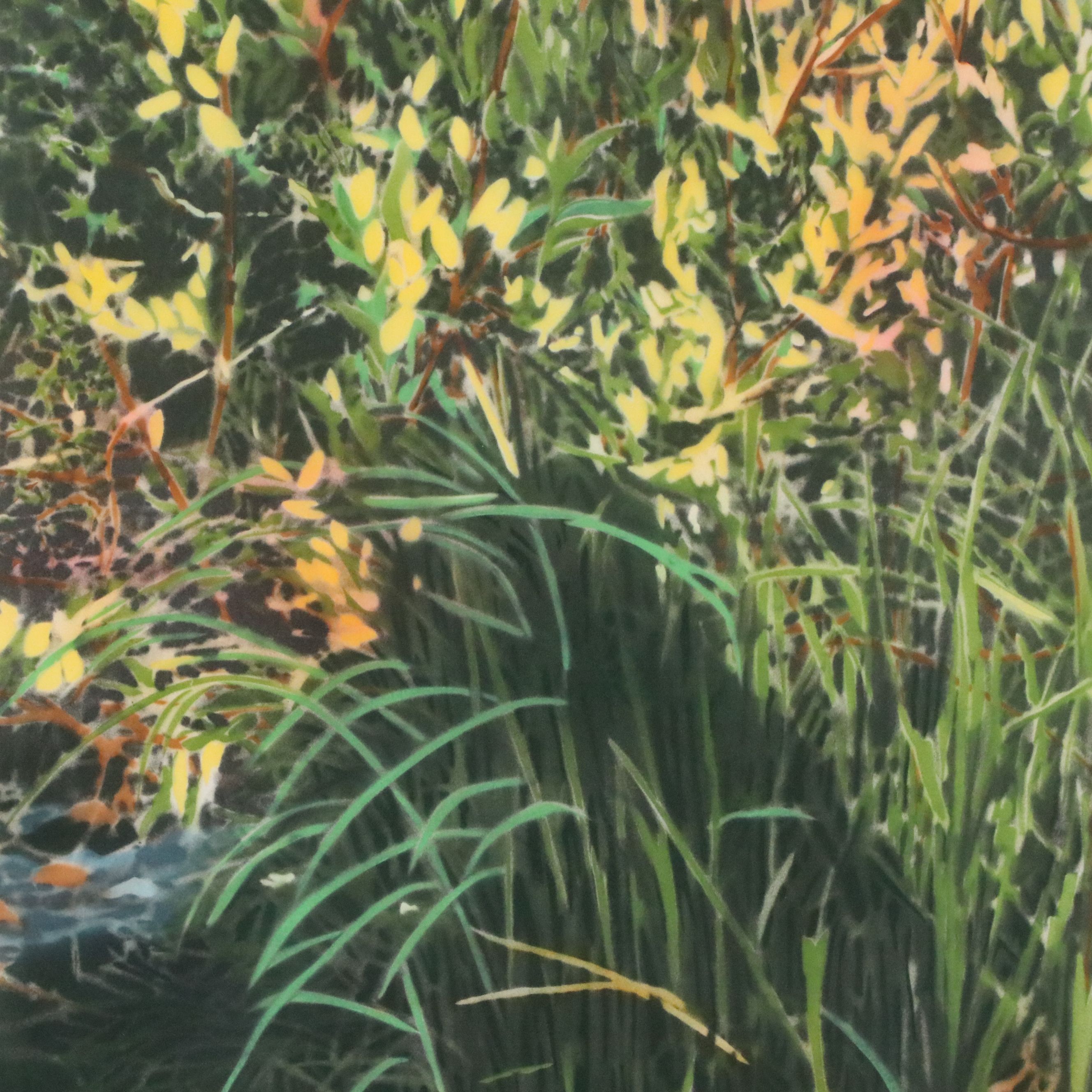 David Kessler Pochoir of Aquatic Landscape "Patterned Cove"