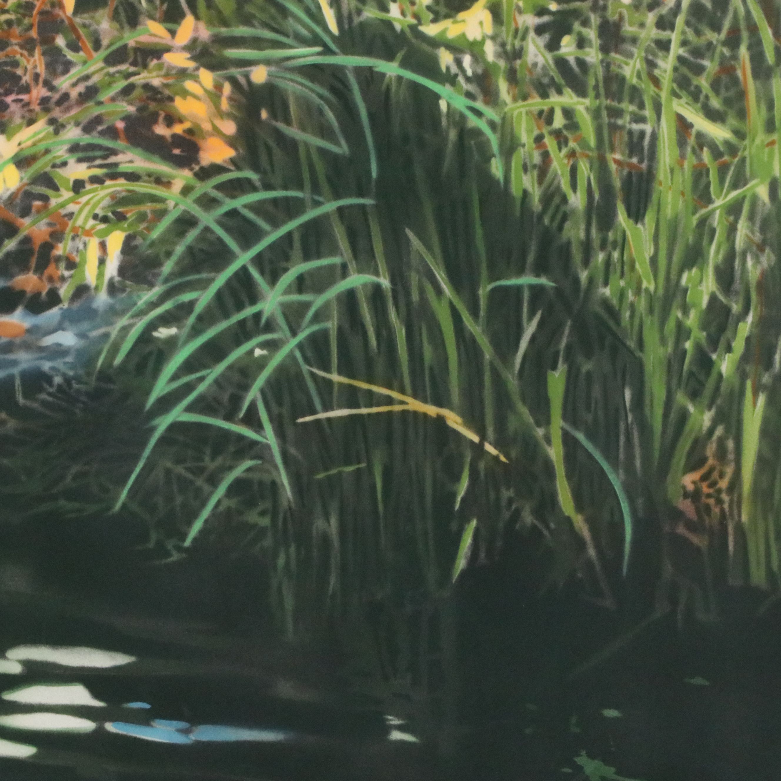 David Kessler Pochoir of Aquatic Landscape "Patterned Cove"
