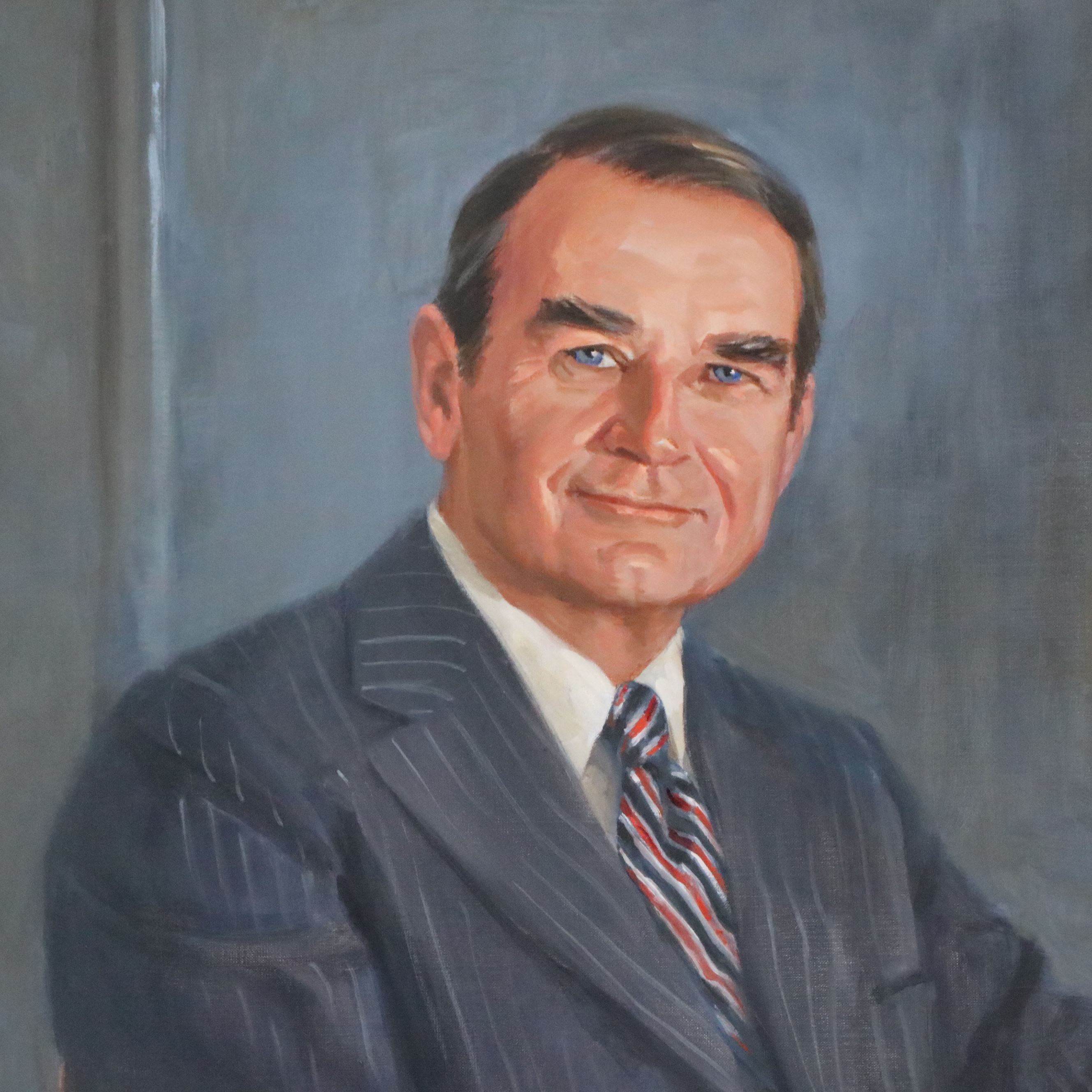 Ann Street Portrait Oil Painting, Late 20th Century