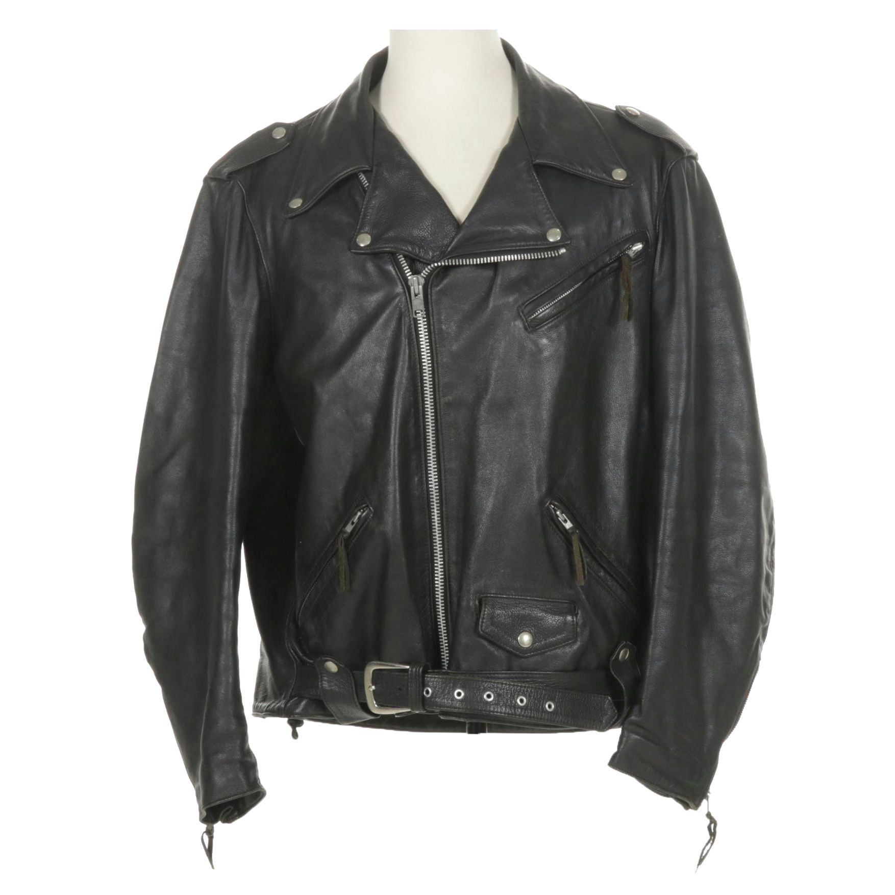 Harley-Davidson Black Leather Motorcycle Jacket, 50 L