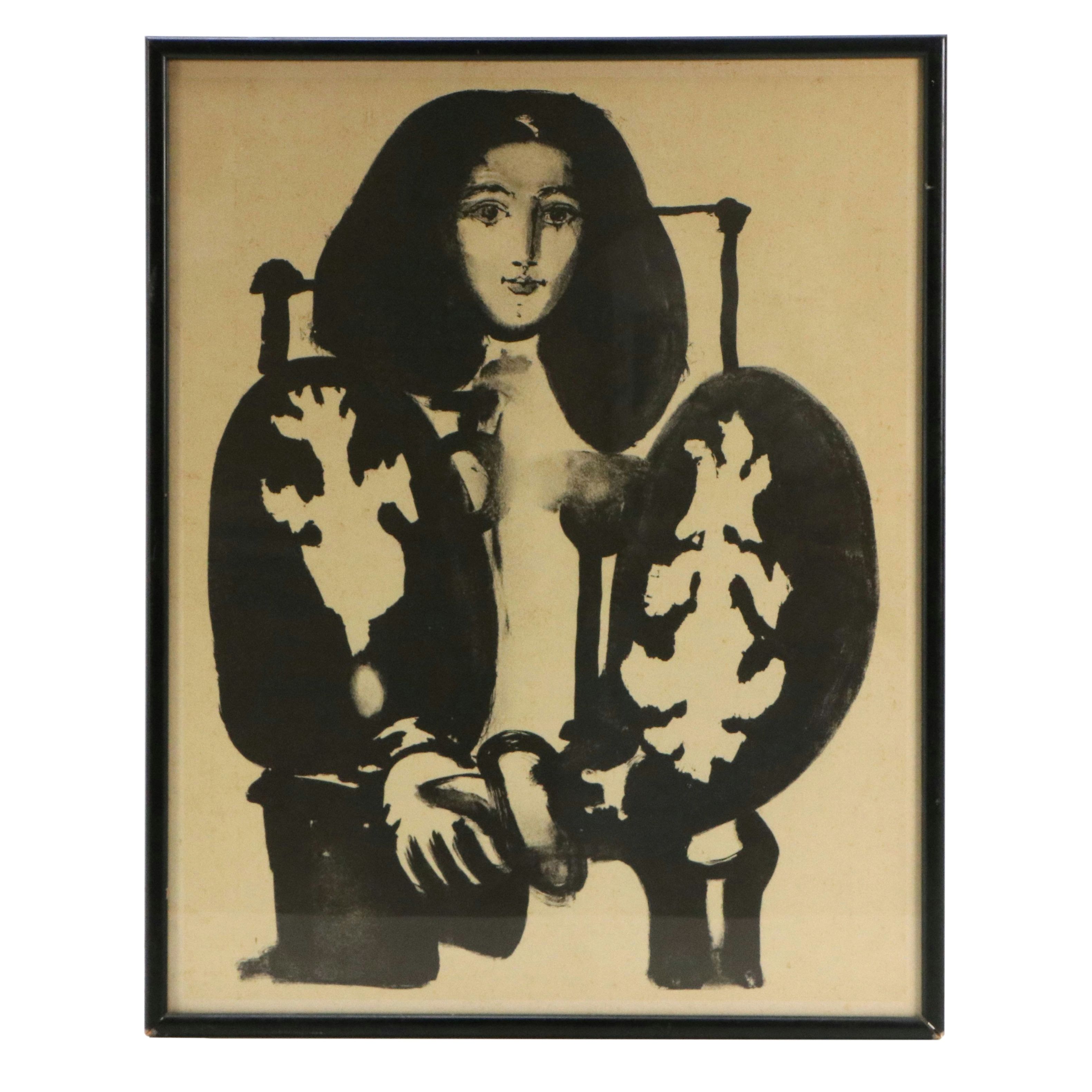 Lithograph After Pablo Picasso "Femme au Fauteuil No. 1"