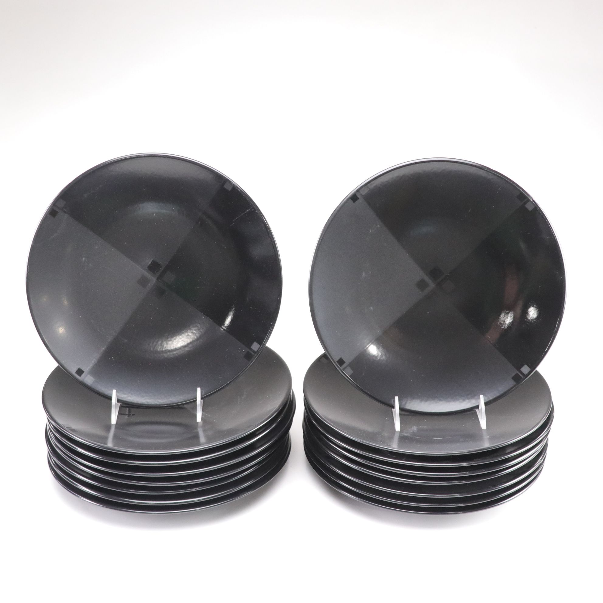 Nautica Arctic Nights Tableware Set with Glossy Geometric Designs