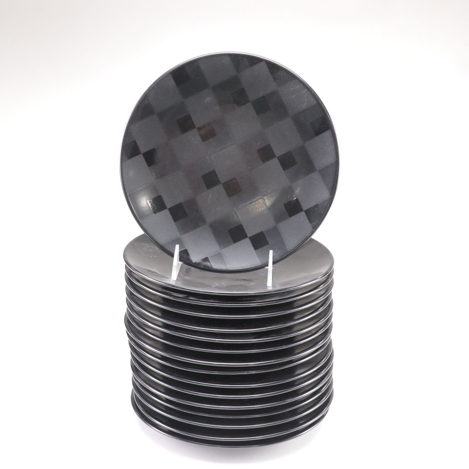 Nautica Arctic Nights Tableware Set with Glossy Geometric Designs