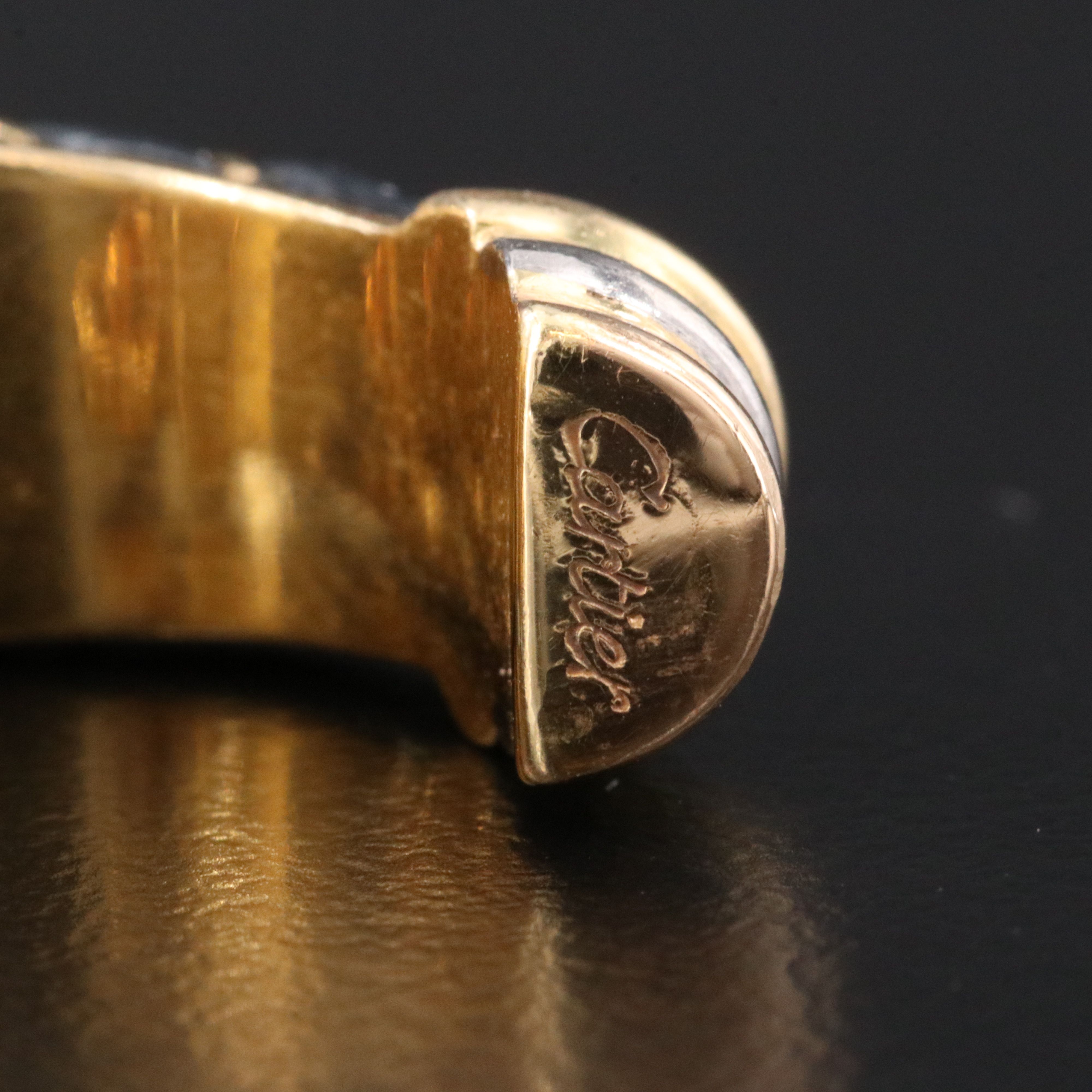 Cartier Trinity 18K and Darkened Silver Fluted Clip Earrings