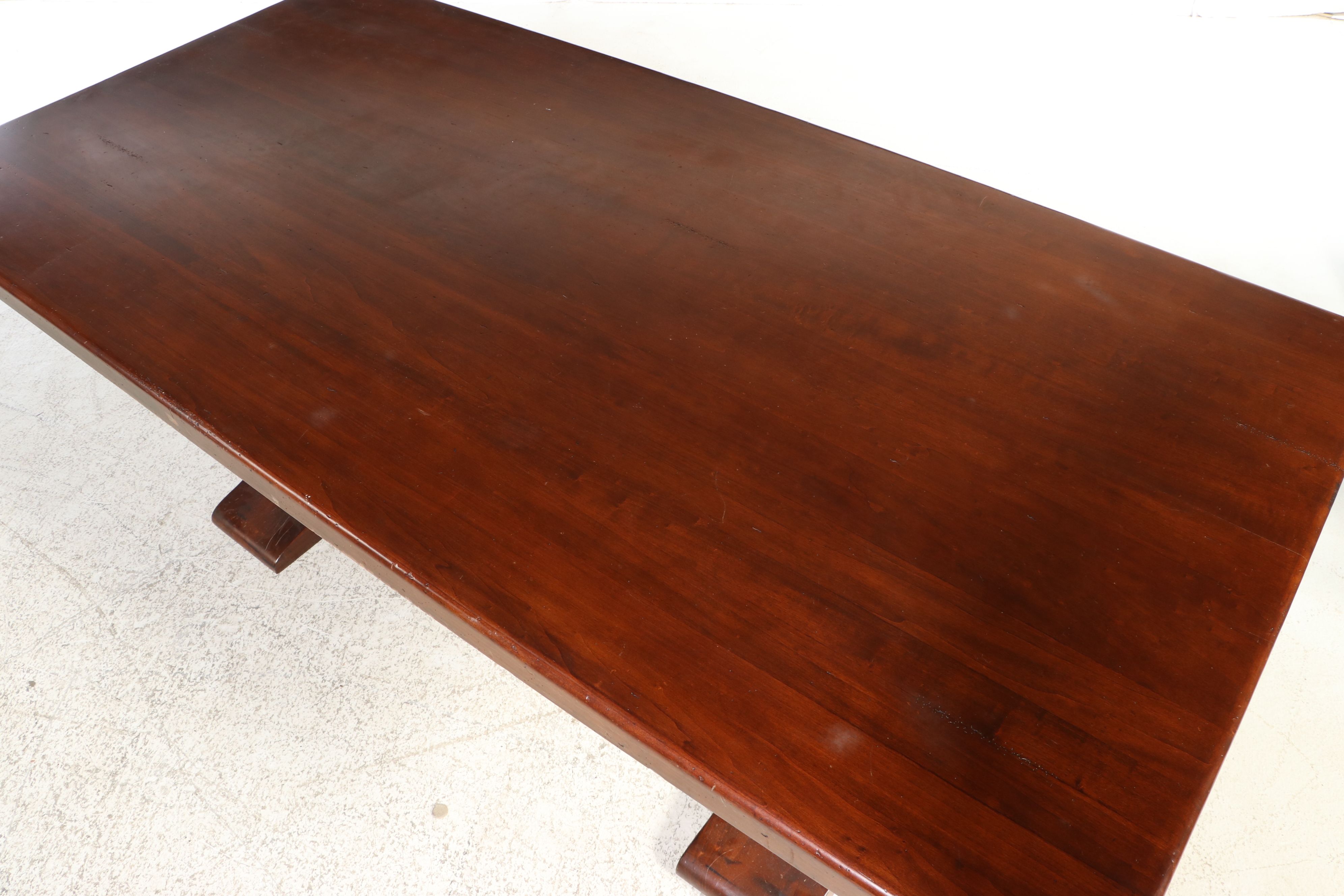 Arhaus Italian Trestle Dining Table and Eight Chairs