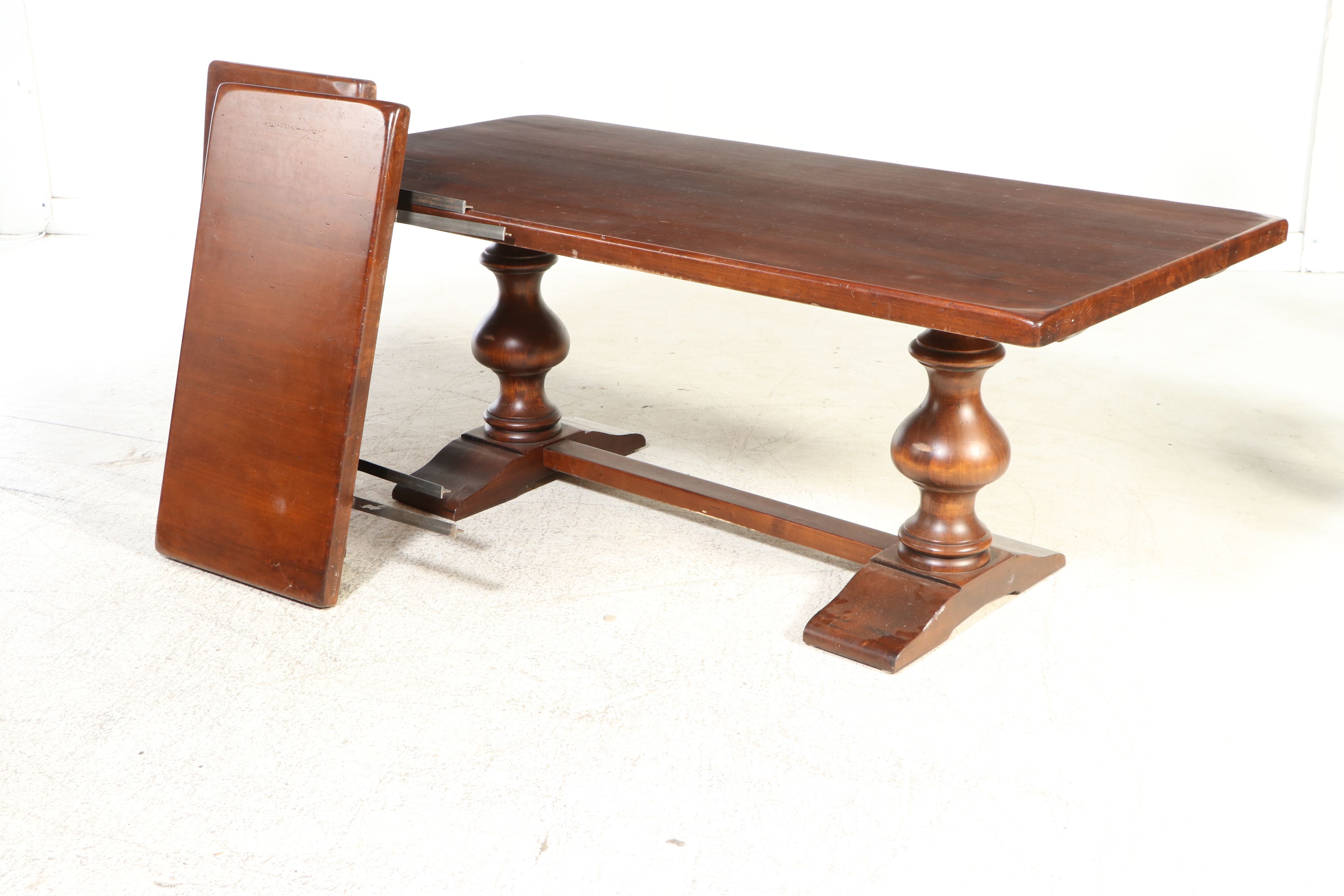 Arhaus Italian Trestle Dining Table and Eight Chairs