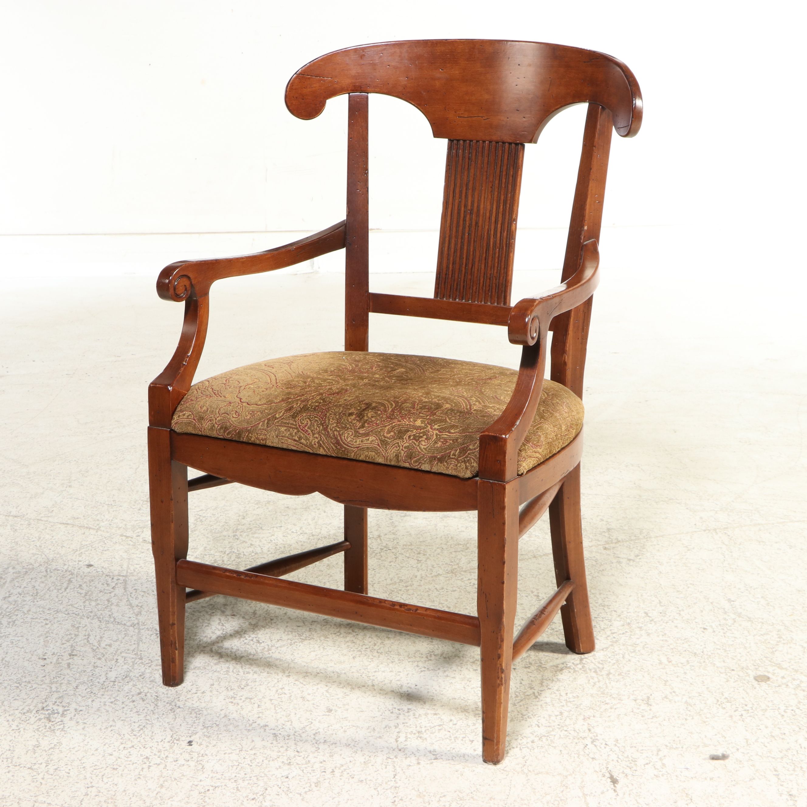 Arhaus Italian Trestle Dining Table and Eight Chairs