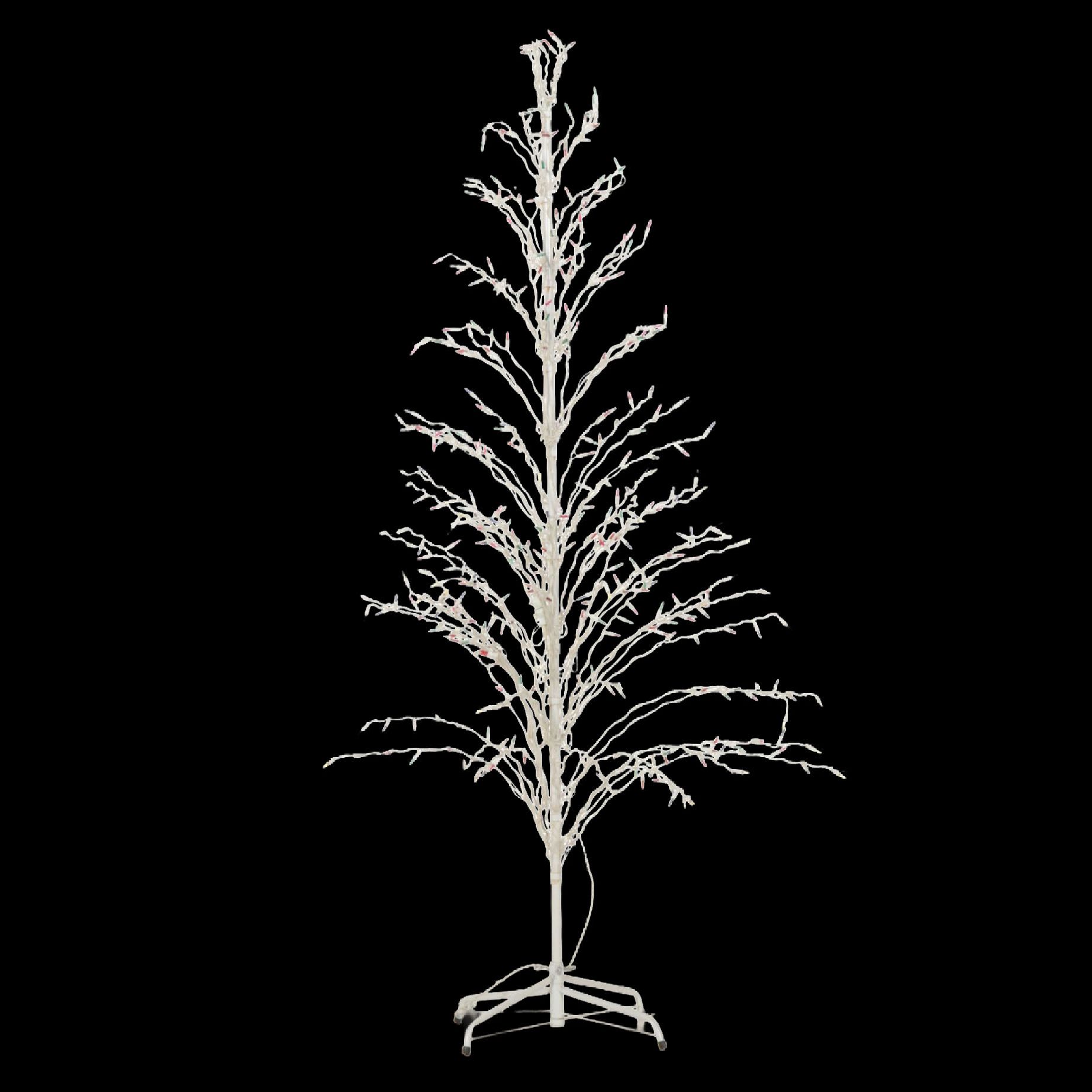 6' White Pre-Lit Christmas Cascade Twig Tree