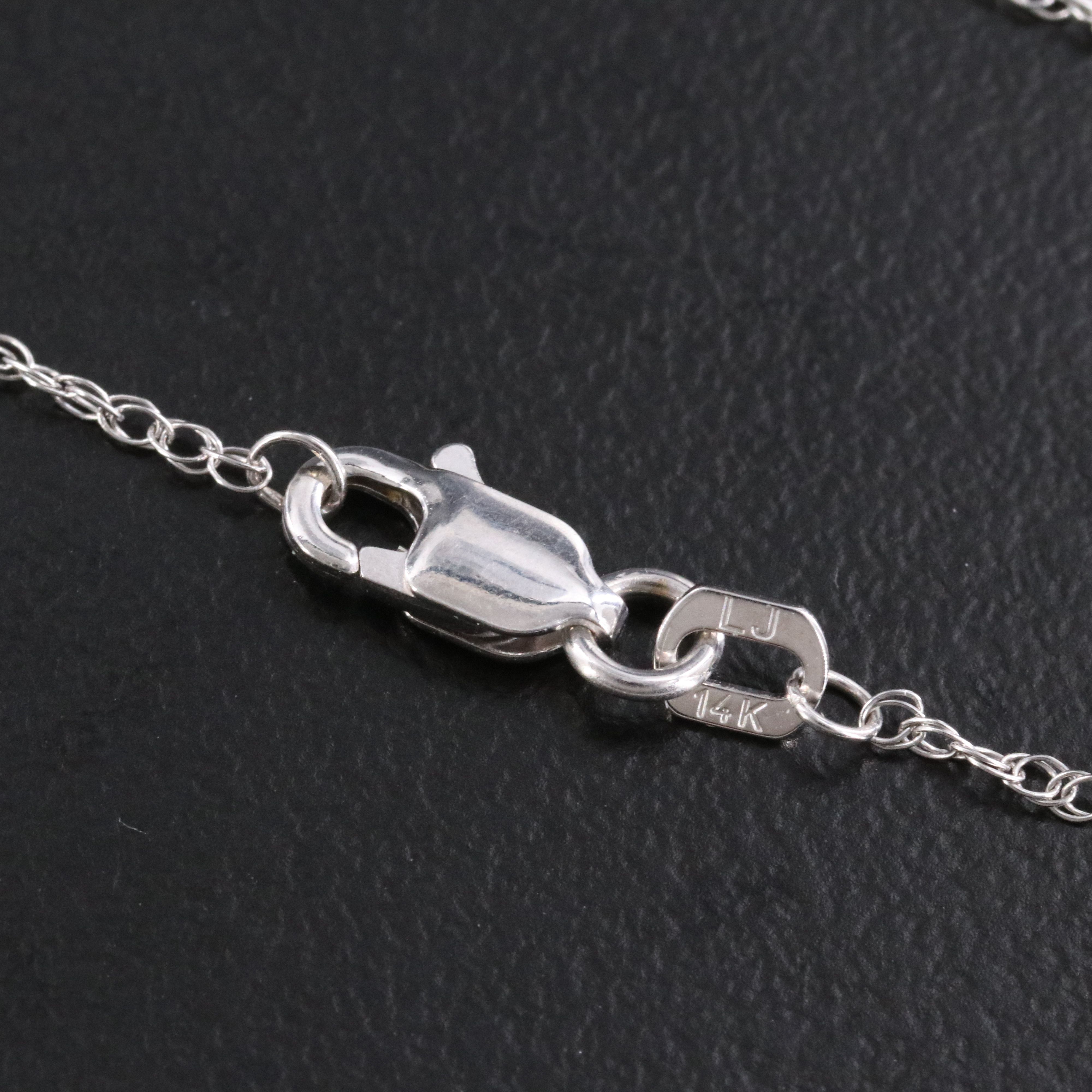 14K 10.35 CT London Blue Topaz and Diamond Necklace with Pink Tourmaline Accents