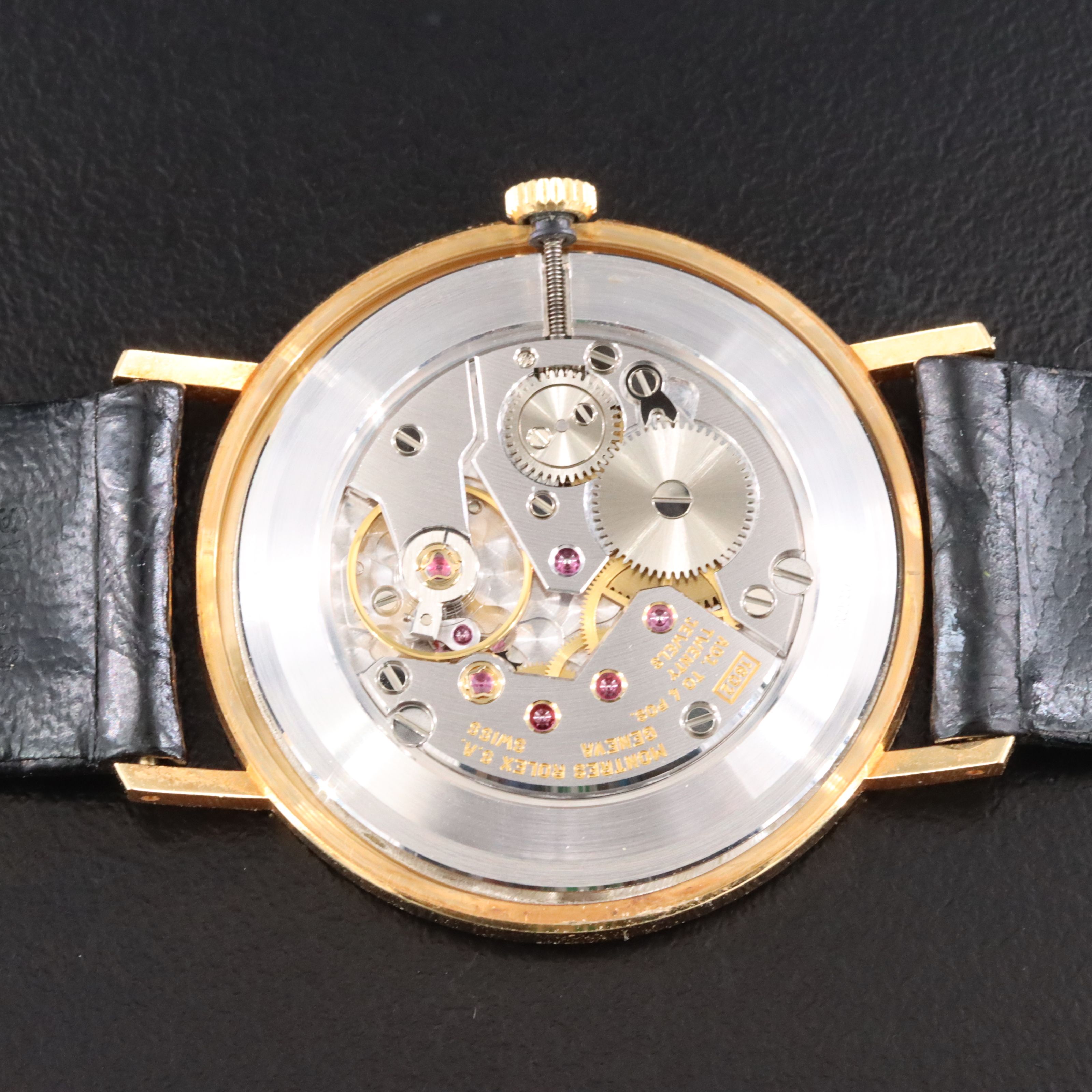 18K Rolex Cellini Manual Wind Ivory Jubilee Dial Model 4112 Watch