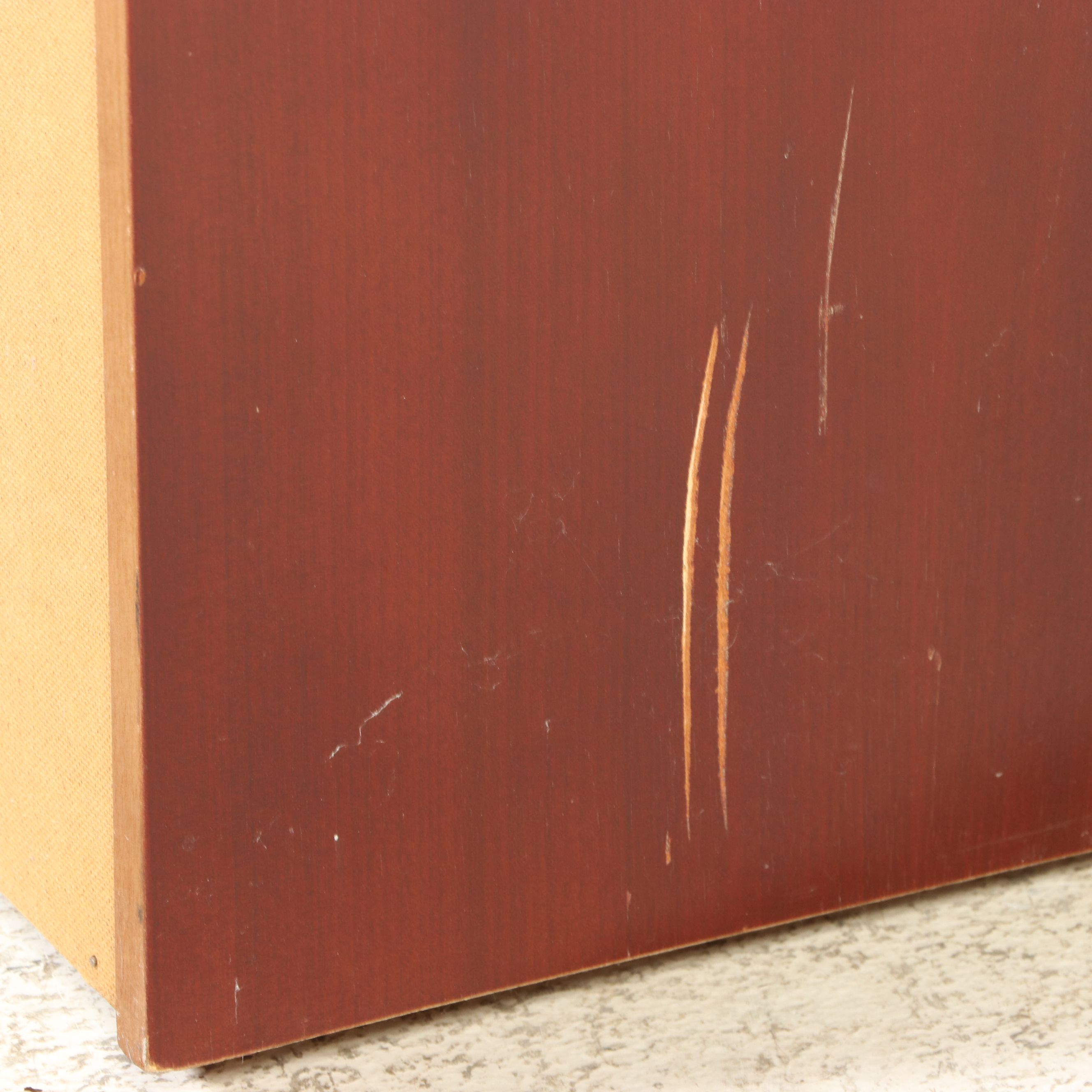 Campaign Style Mahogany Four-Drawer Bedside Chest, Late 20th Century