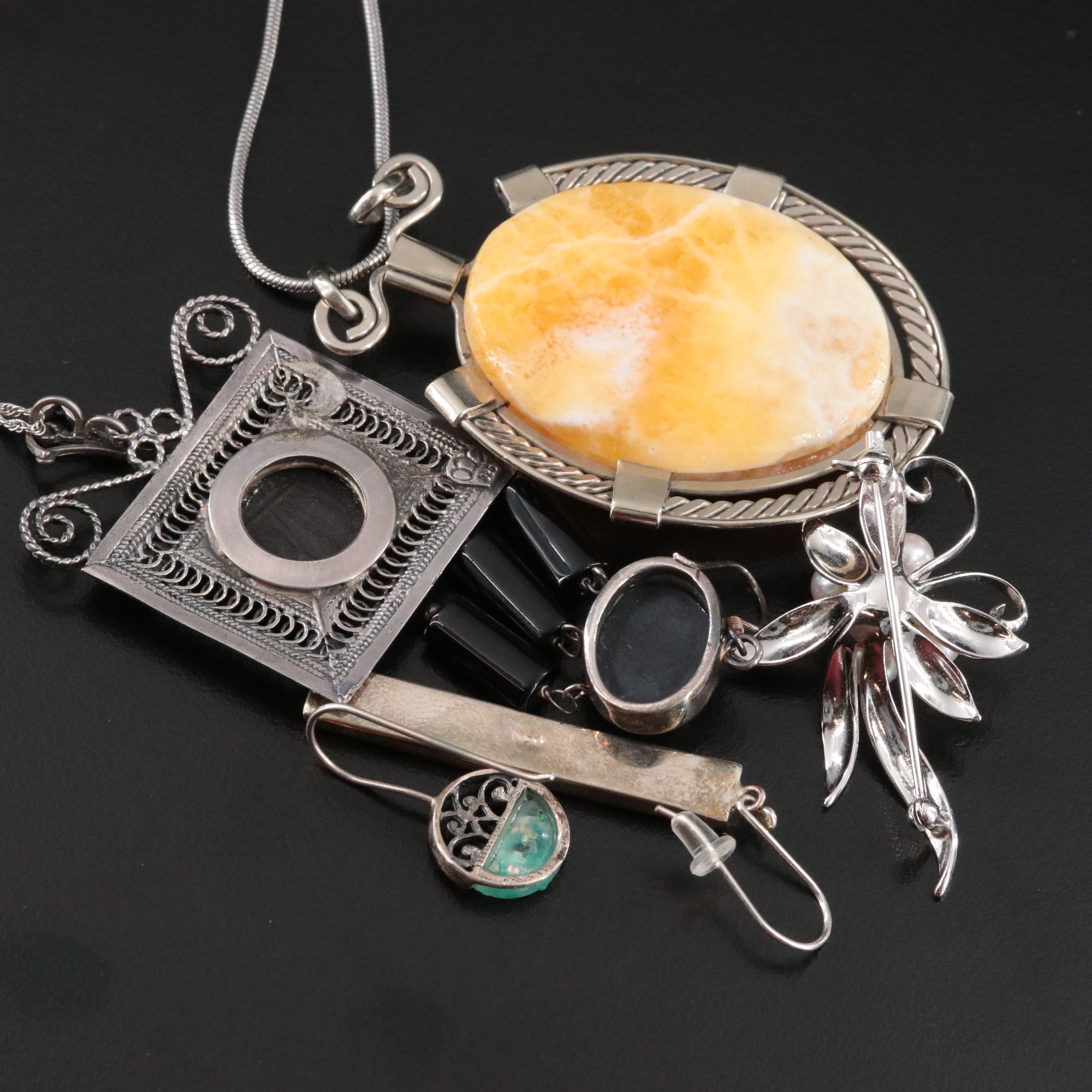 Sterling, Citrine and Ancient Roman Coin Featured in Jewelry