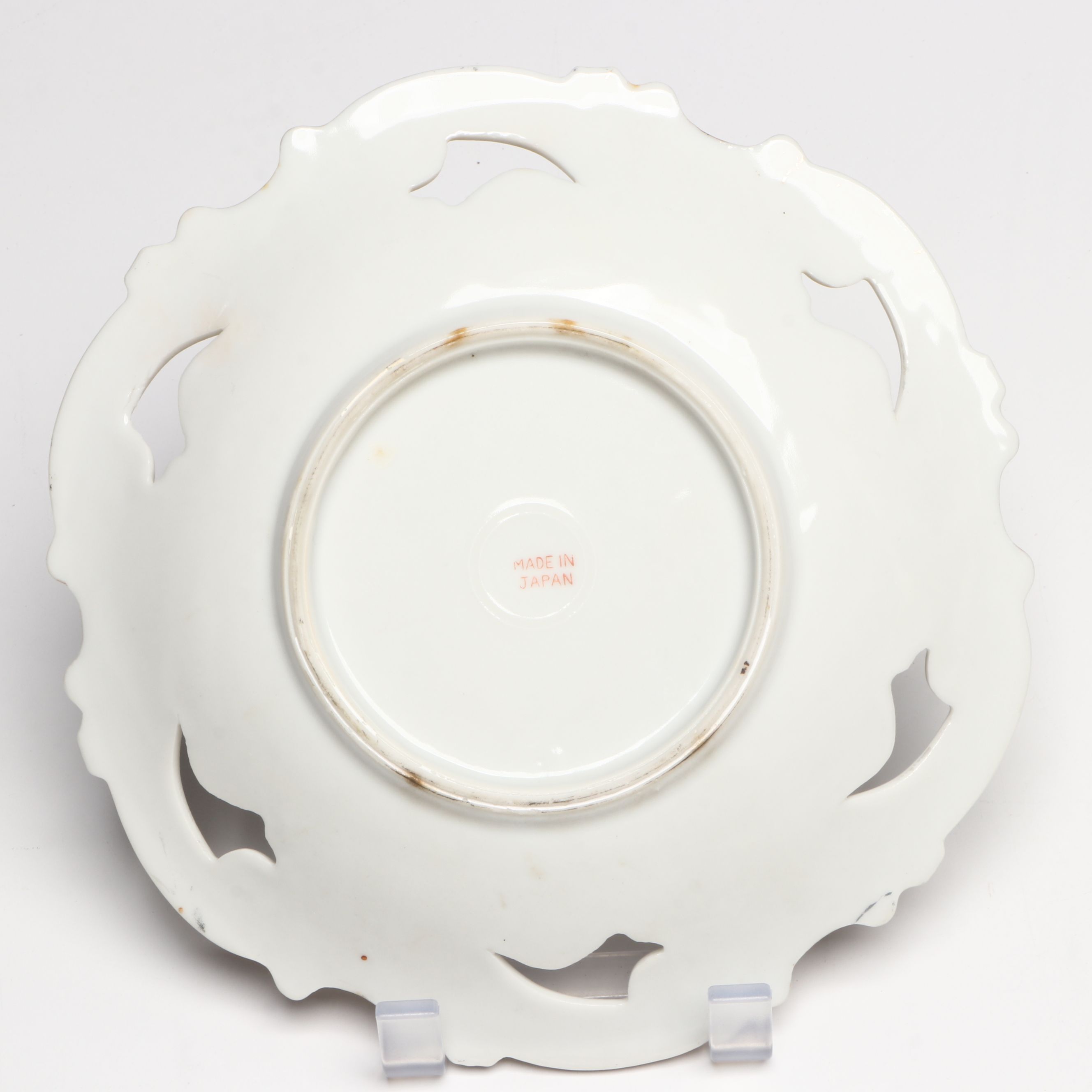 German Hand-Painted Fruit Motif Porcelain Plates with Other Table Décor