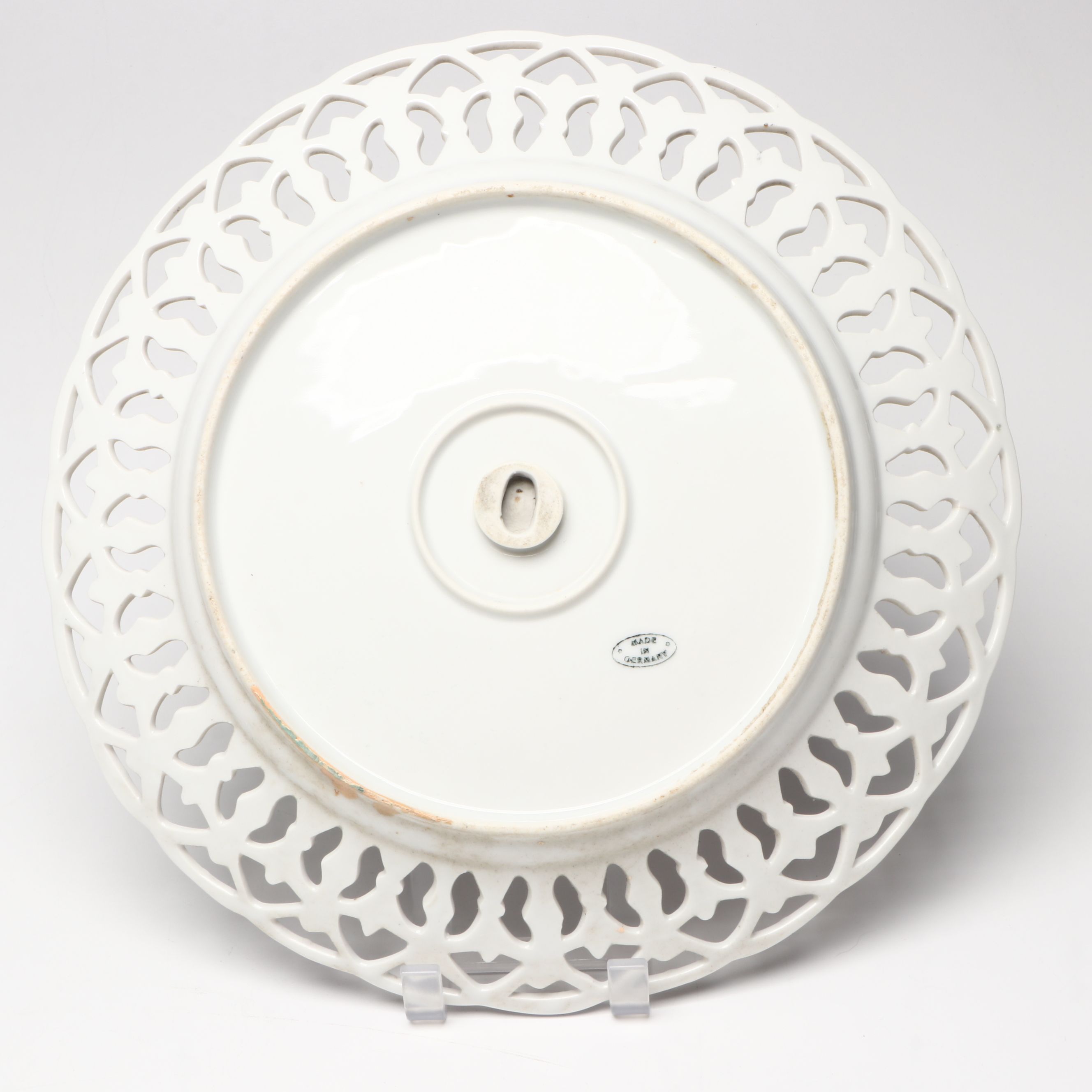 German Hand-Painted Fruit Motif Porcelain Plates with Other Table Décor