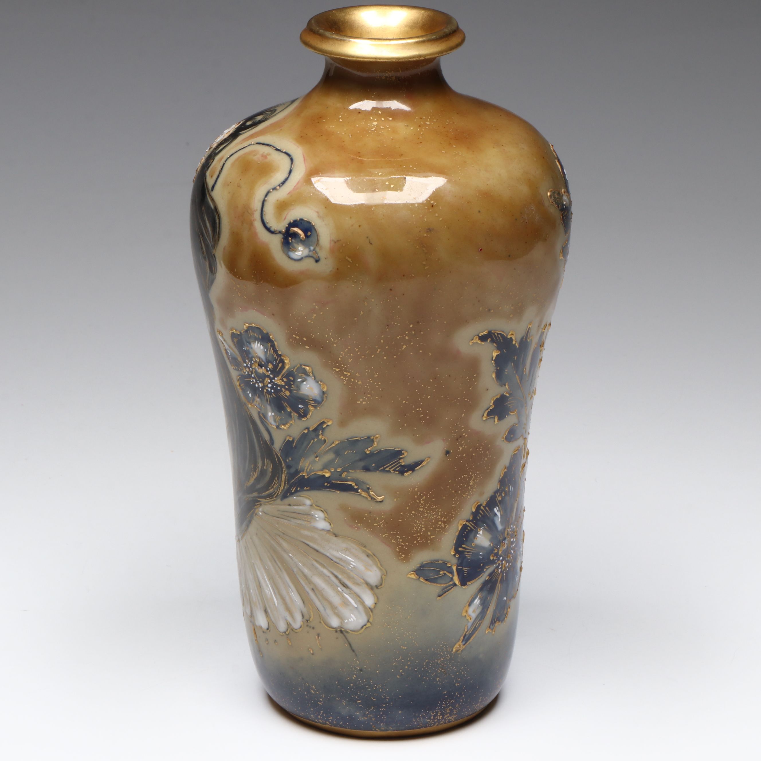 Reissner, Stellmacher & Kessel Amphora Art Nouveau Porcelain Vase